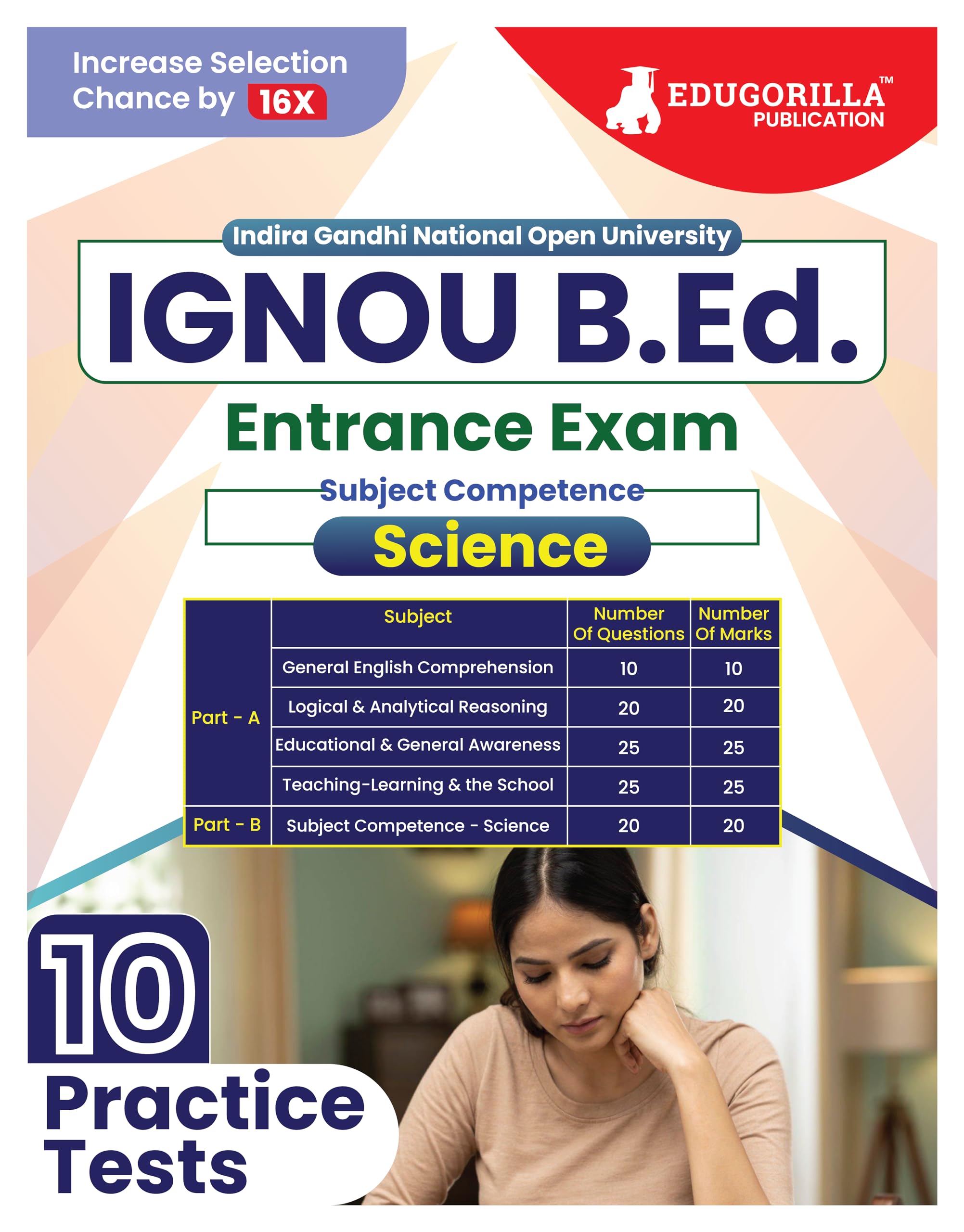 IGNOU B.Ed Entrance Exam 2024  Science (English Edition) | Indira Gandhi Open University | 15 Mock Tests with Free Access To On