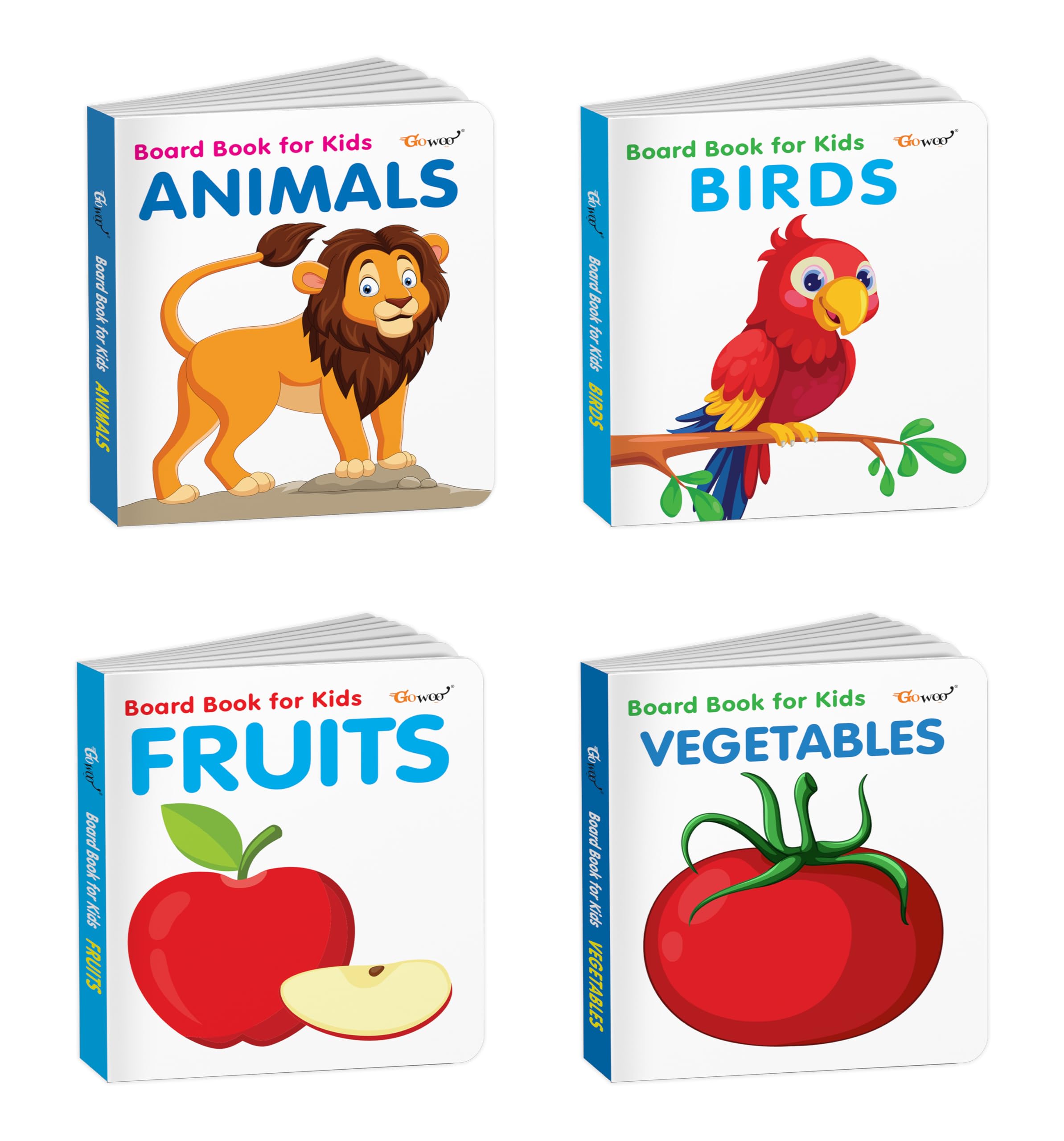 Animals, Birds, Fruits and more  Board Book for Kids : animal picture learning book for toddlers, vegetable names picture lear