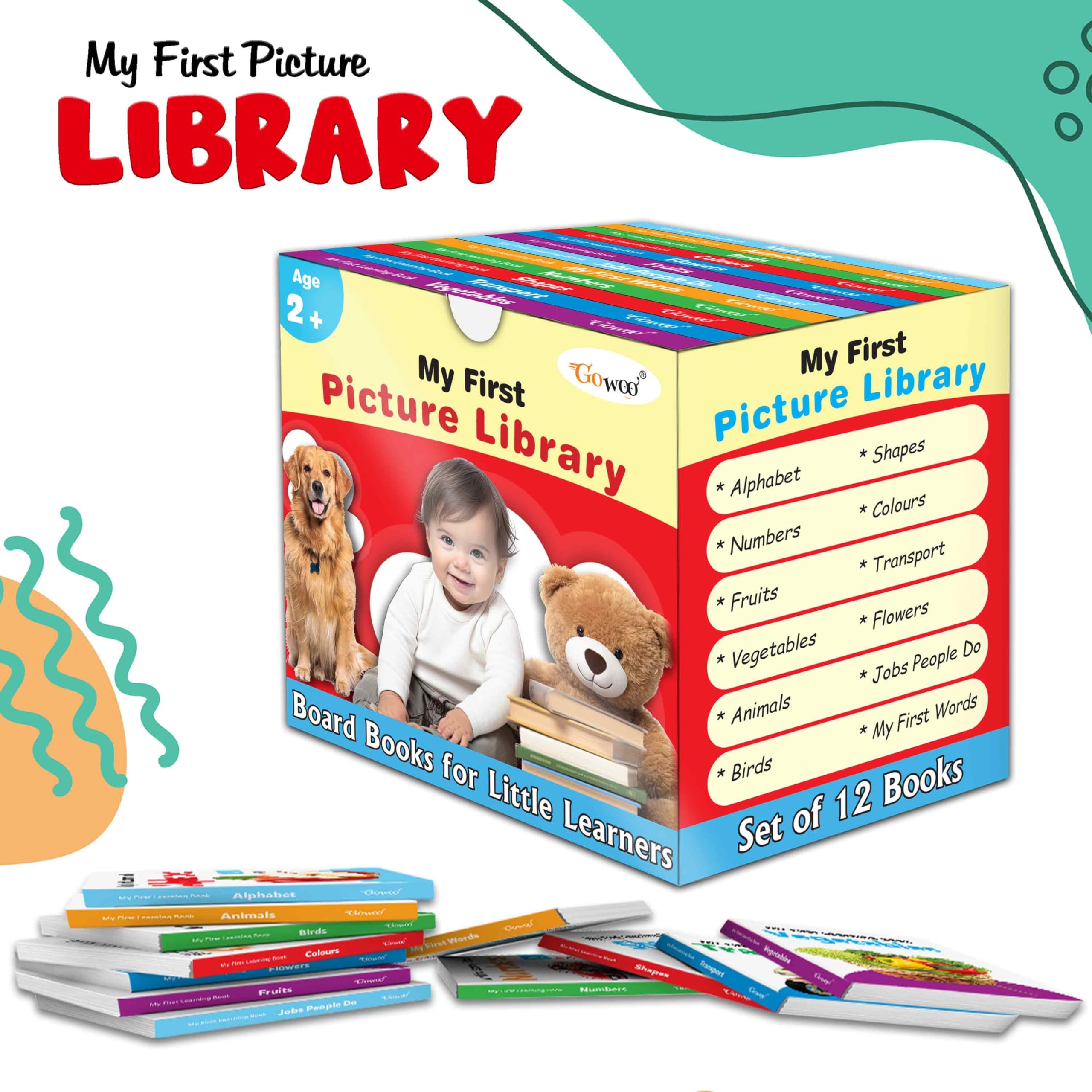 Lkg Class Picture Book Box Set (Red Edition) : Board Books For Children, All In One essential Board Book, Gift Set For Kids Pict
