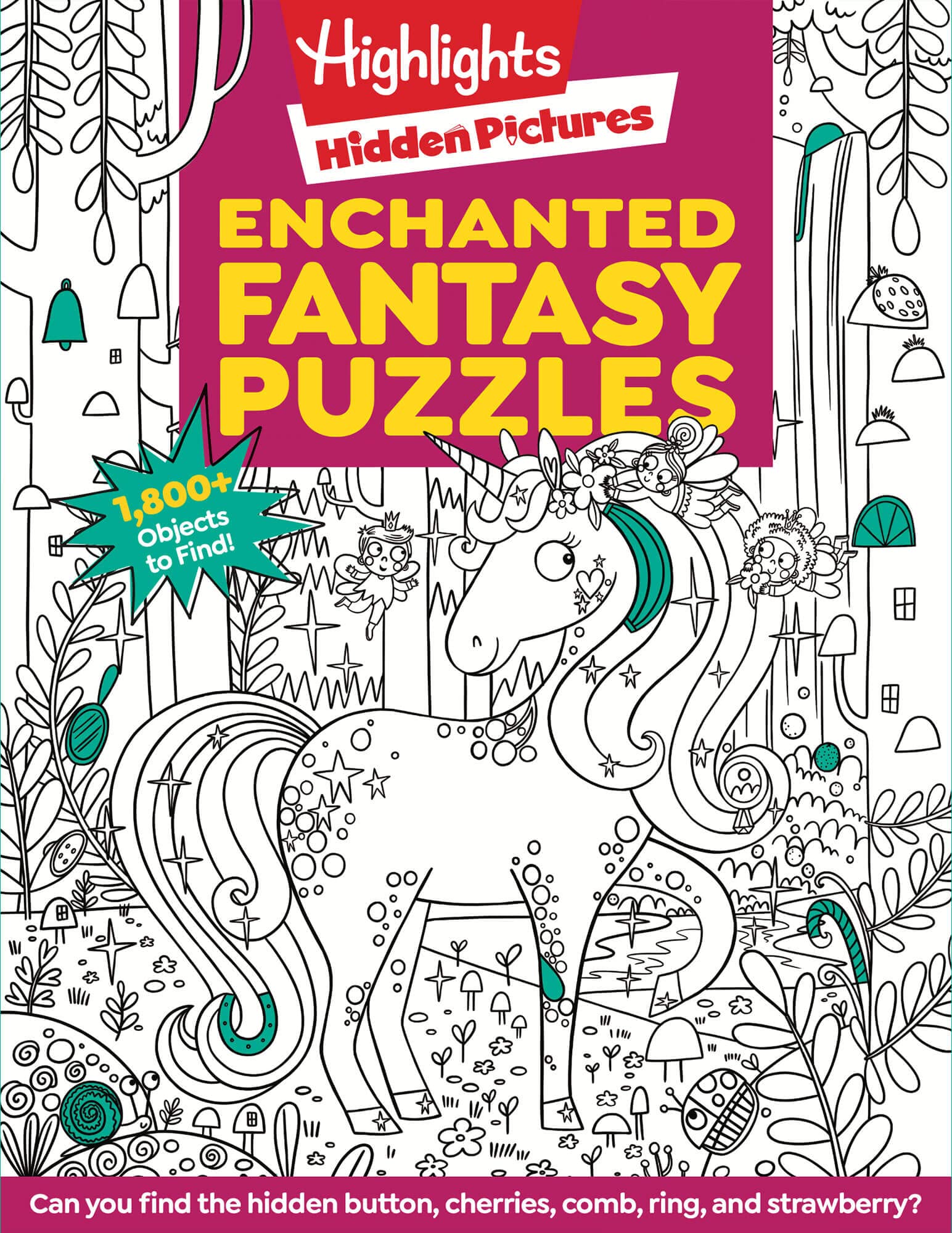 Enchanted Fantasy Puzzles: Find Over 1,800 Hidden Objects within this Fairy Tale Puzzle Book with Dragons, Fairies and Magical C