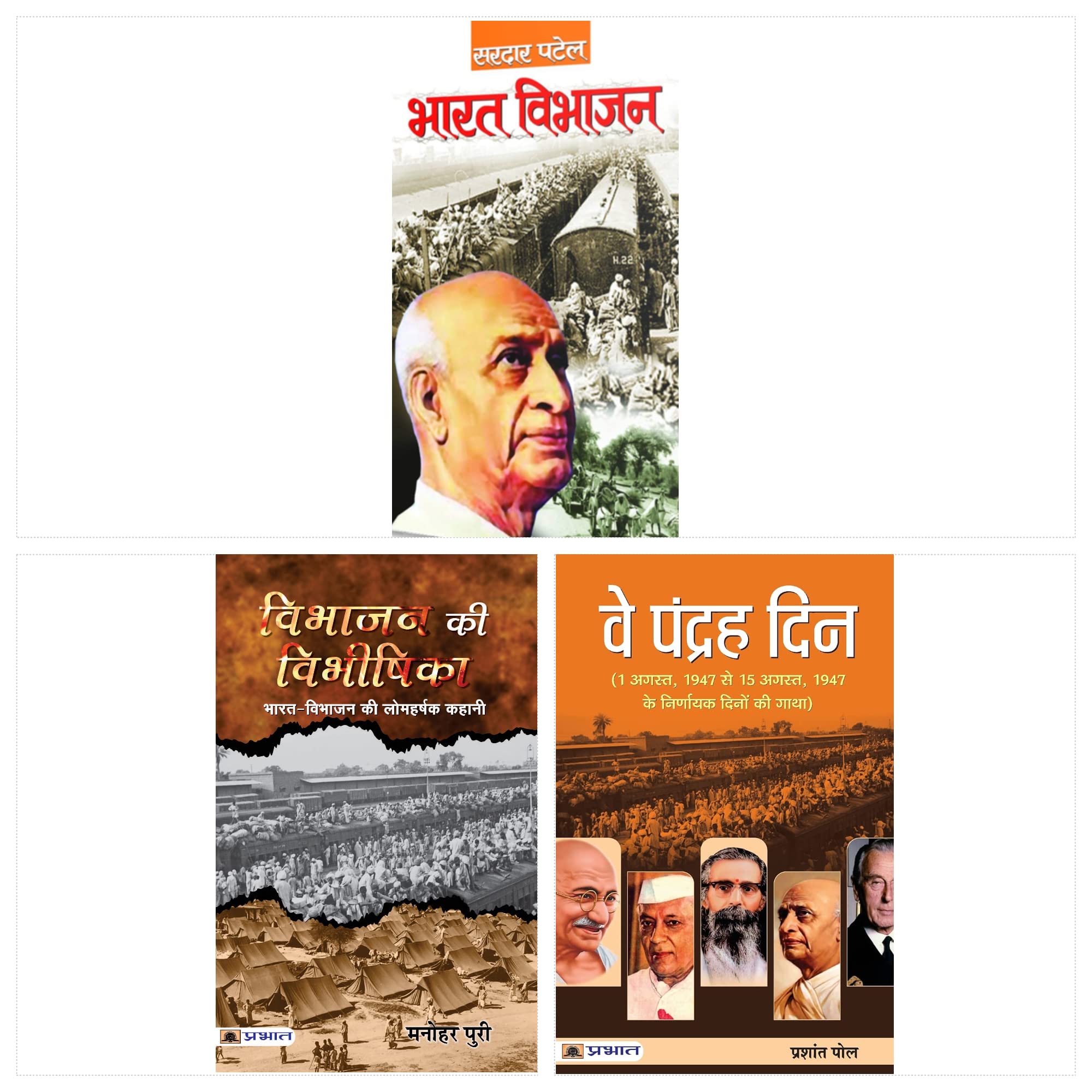 Popular Books on History of Partition of India (Ve Pandrah Din/ Bharat Vibhajan/ Vibhajan Ki Vibheeshika)