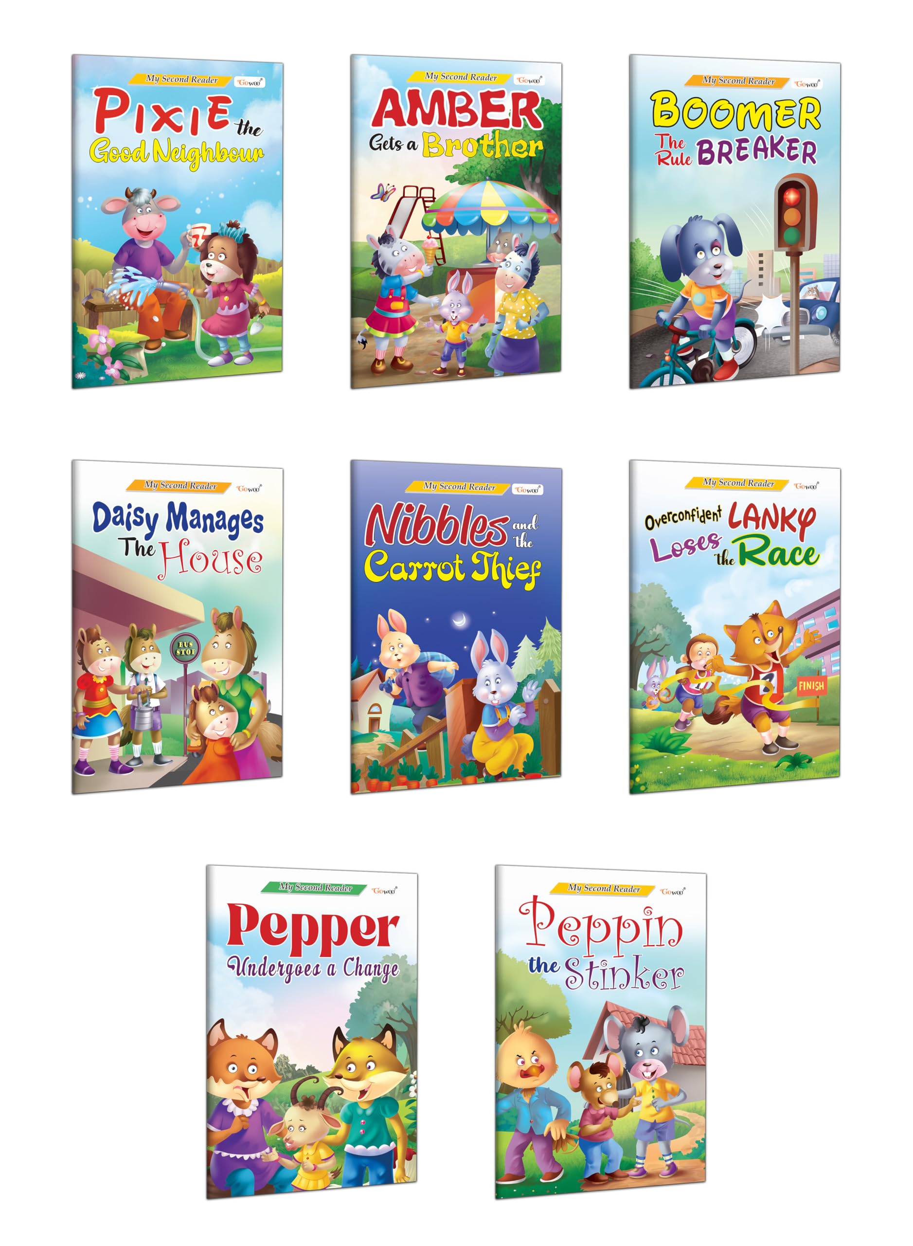 Second Reader Story Collection : Amber gets a Brother, Boomer the Rule Breaker, Daisy Manages the House and more : Fun learning 