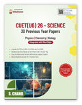 CUET UG Science 30 PYP Book 2026 for Entrance Exam Prep | Physics + Chemistry + Biology | Mind Maps | Previous Year Question Pap