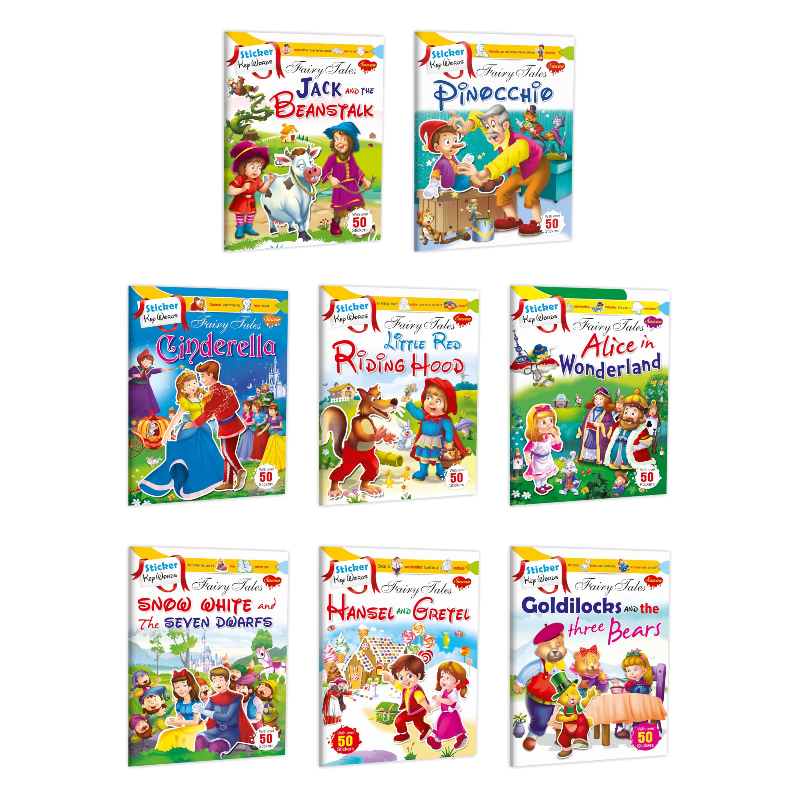 My First All In One Sticker Key Words Fairy Tales | Pack Of 8 Sticker Activity Books