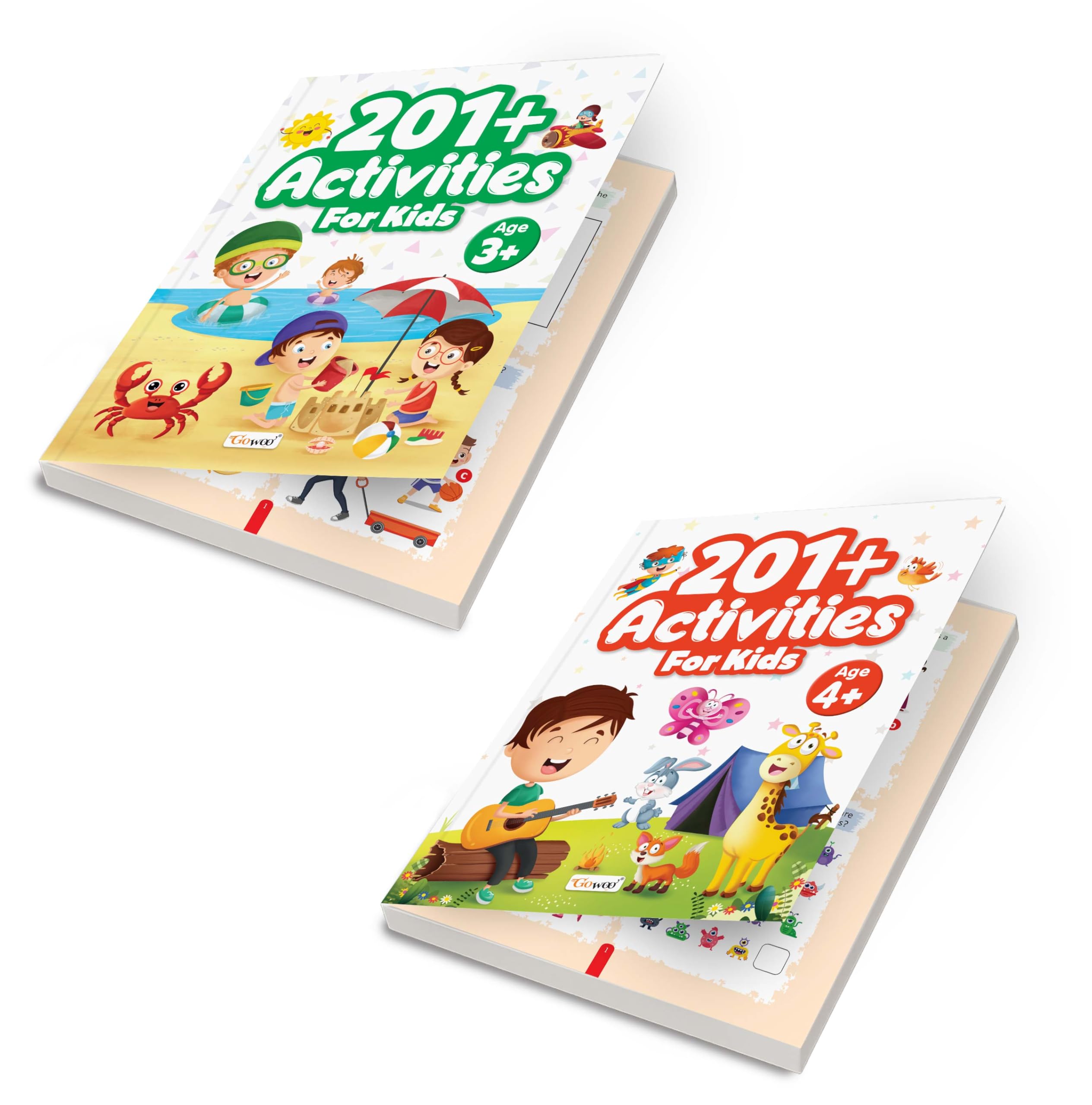 201+ Activities for Kids Age 3 and 4+ : interactive fun books for 3+, learn through play activity books, tracing and matching ga