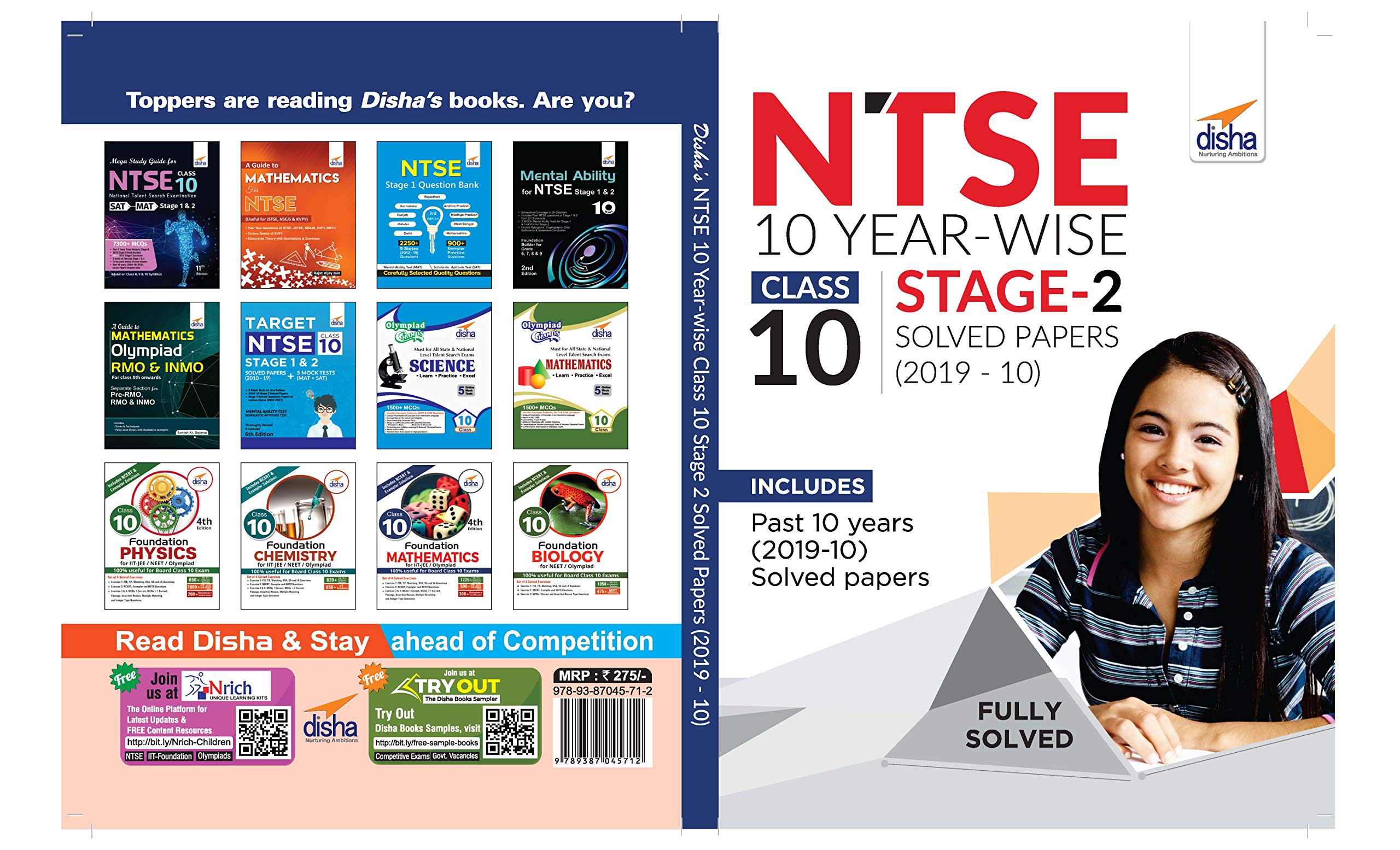 Ntse 10 YearWise Class 10 Stage 2 Solved Papers (2010  19)