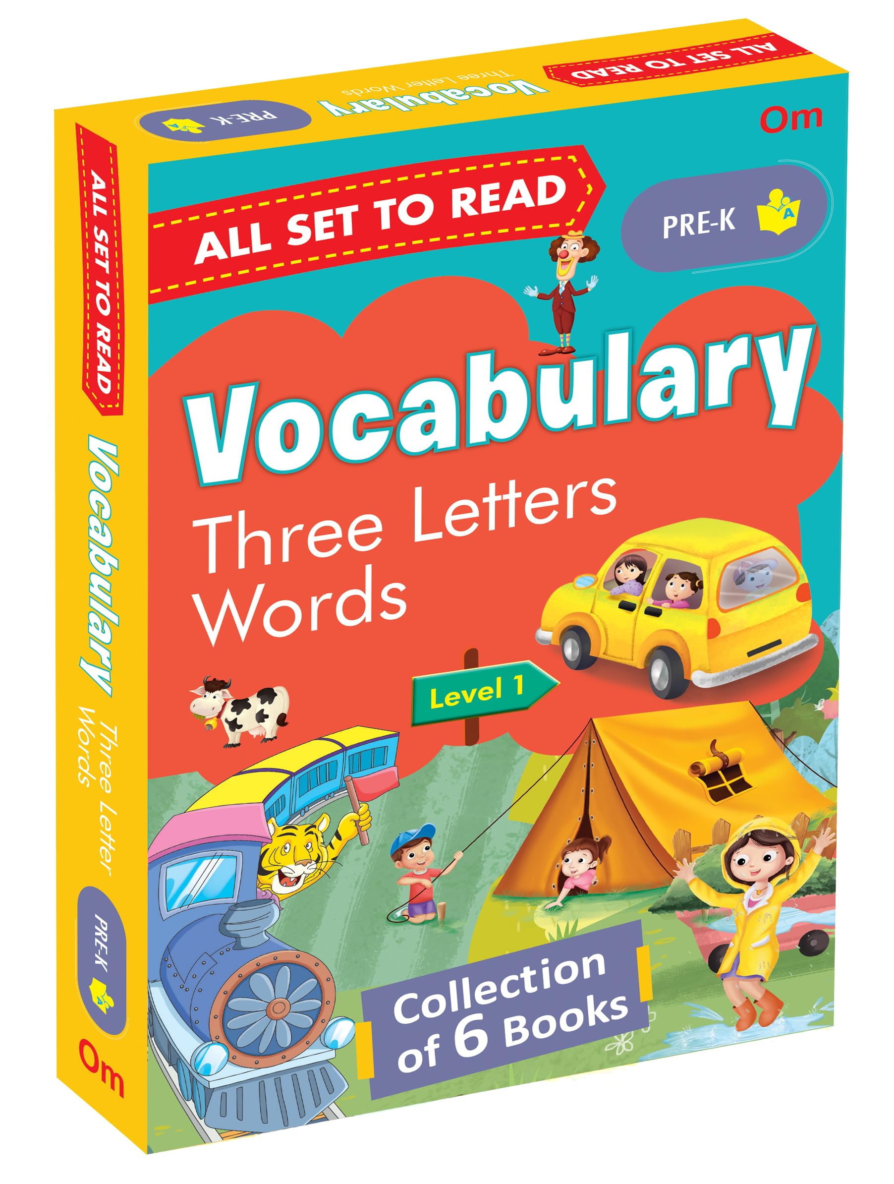All Set to Read: My First Vocabulary Building PreK Learning Pack  Three Letter Words  Pack A | Little Learners Word Kit | 3 Le