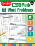EvanMoor Daily Word Problems, Grade 1, Homeschooling & Classroom Resource Workbook, ProblemSolving Real Life Math Skills, Repr