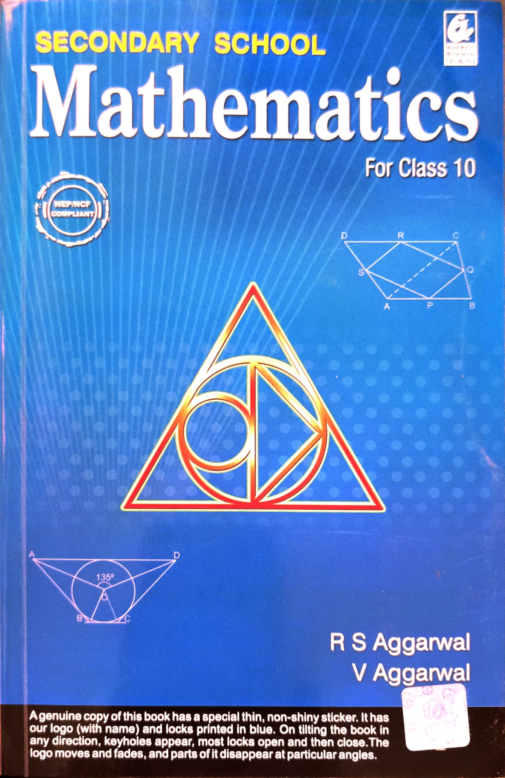 Secondary School Mathematics For Class 10  Cbse  By R.S. Aggarwal Examination 202526