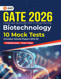GKP GATE 2026 Biotechnology 10 Mock Tests| Solved Papers (20122025) | Practice Book for GATE Exam Preparation
