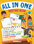 All in One  Writing Practice Fun  Write and Practice Capital Letters, Small Letters, Hindi Varnamala and Numbers  Book for Ki