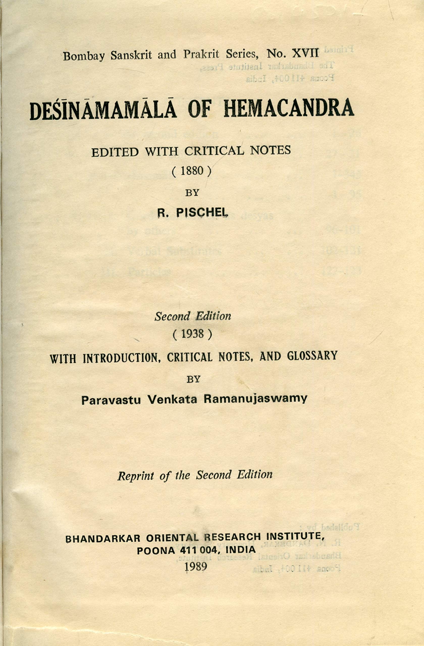 Desinamamala of Hemacandra