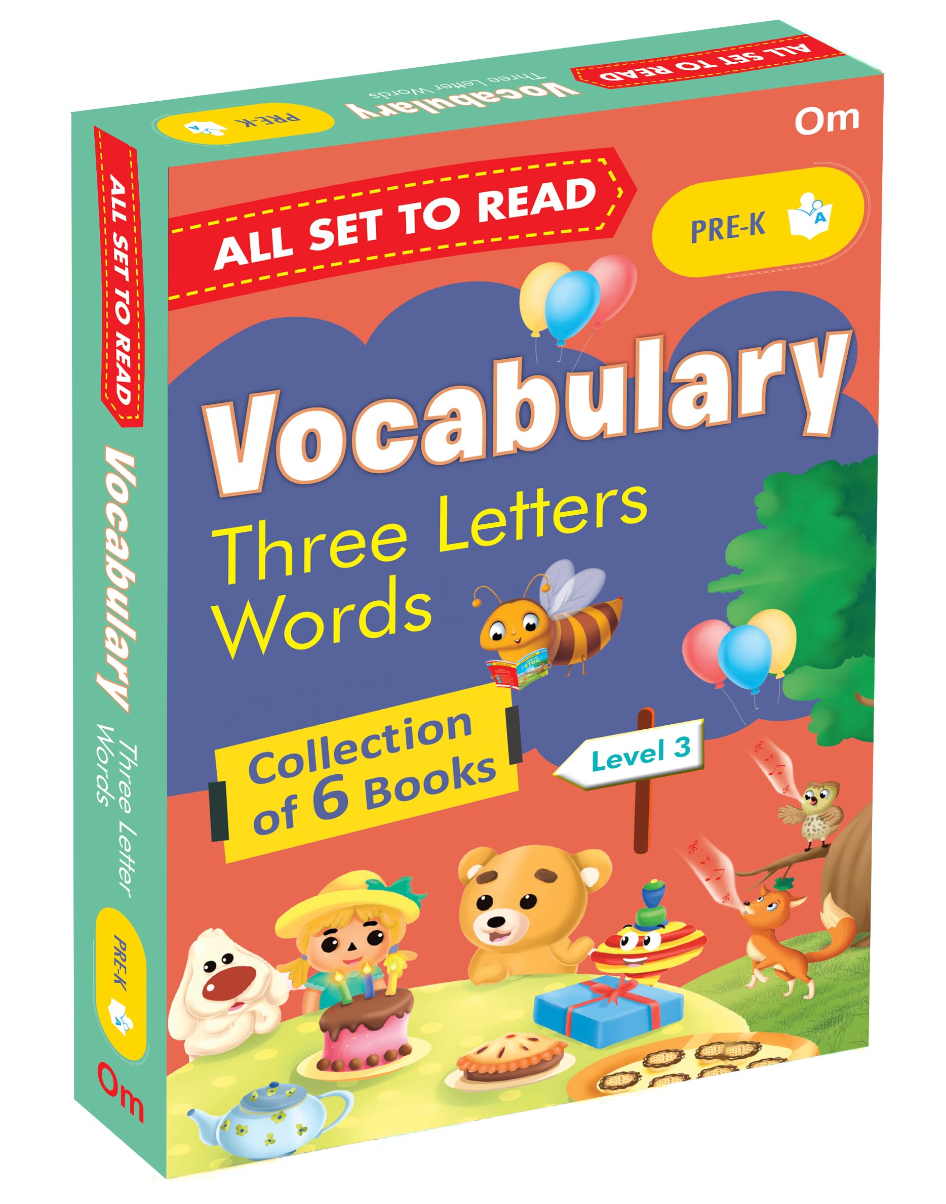 All Set to Read: My First Vocabulary Building PreK Learning Pack  Three Letter Words  Pack C | Little Learners Word Kit | 3 Le
