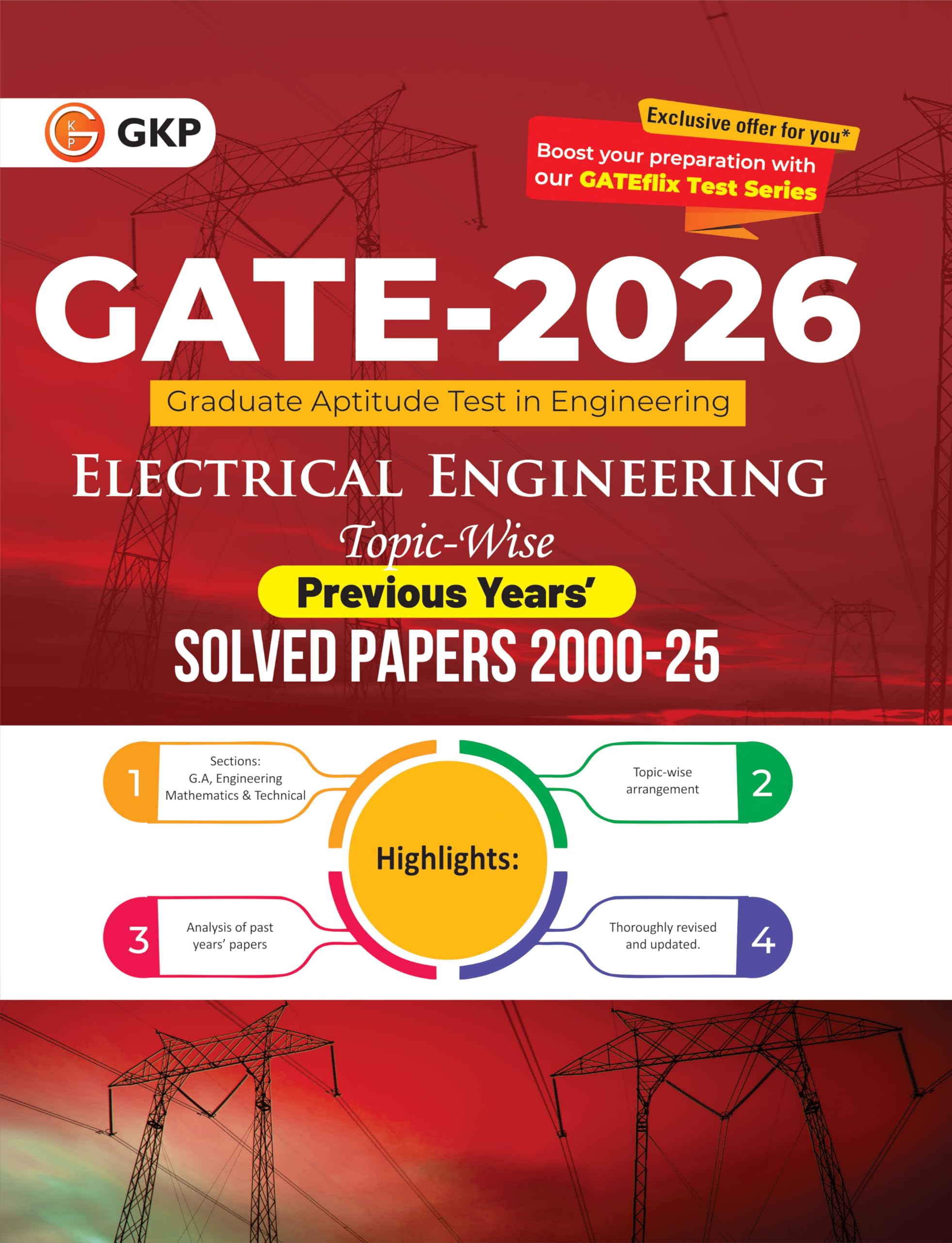 GKP GATE 2026 : Electrical Engineering  26 Years Topic Wise Previous Solved Papers (20002025)|Topicwise GATE Papers from 20