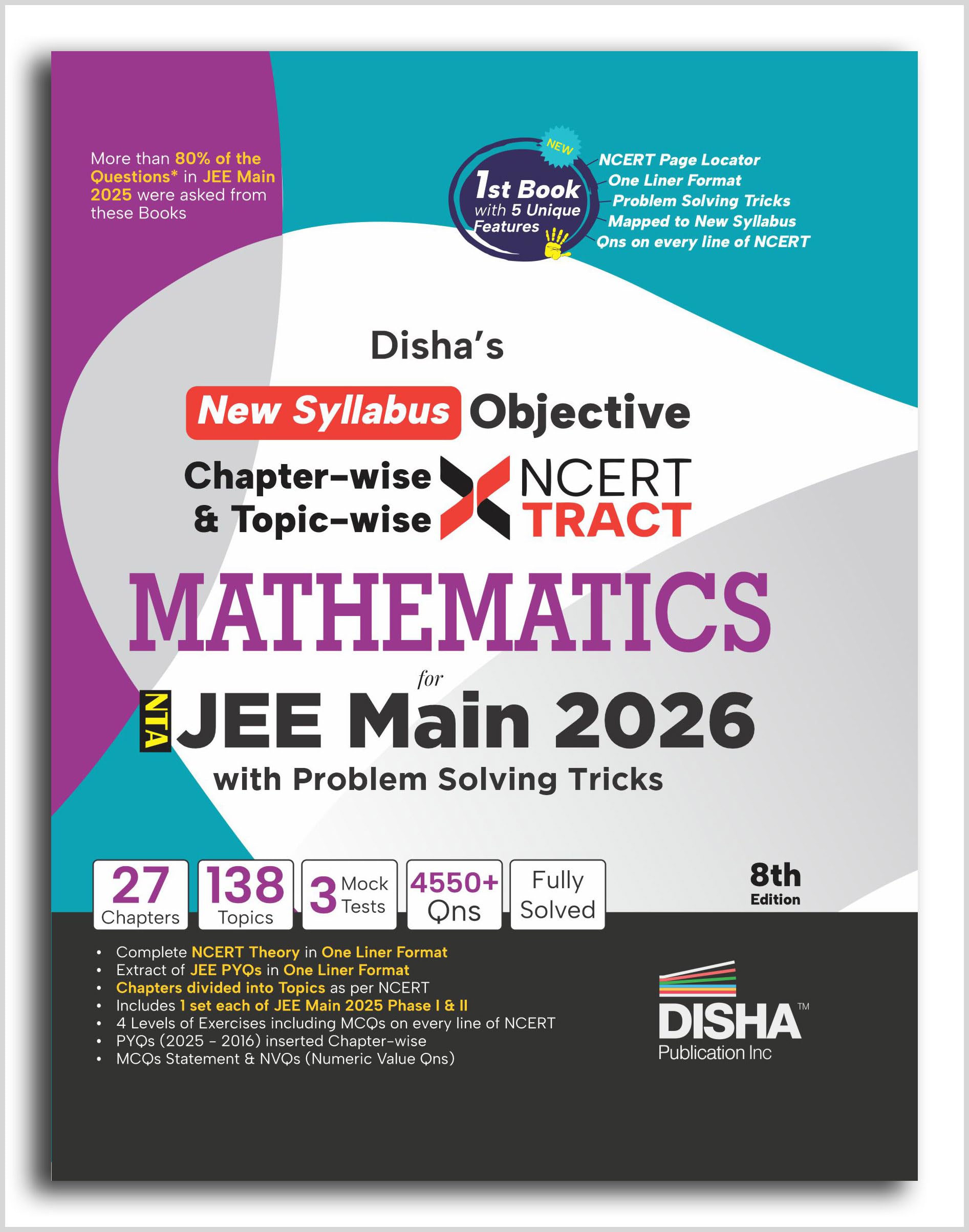 DishaS New Syllabus Objective Ncert Xtract Mathematics With Problem Solving Tricks For Nta Jee Main 9Th Edition | Bitsat, Vite