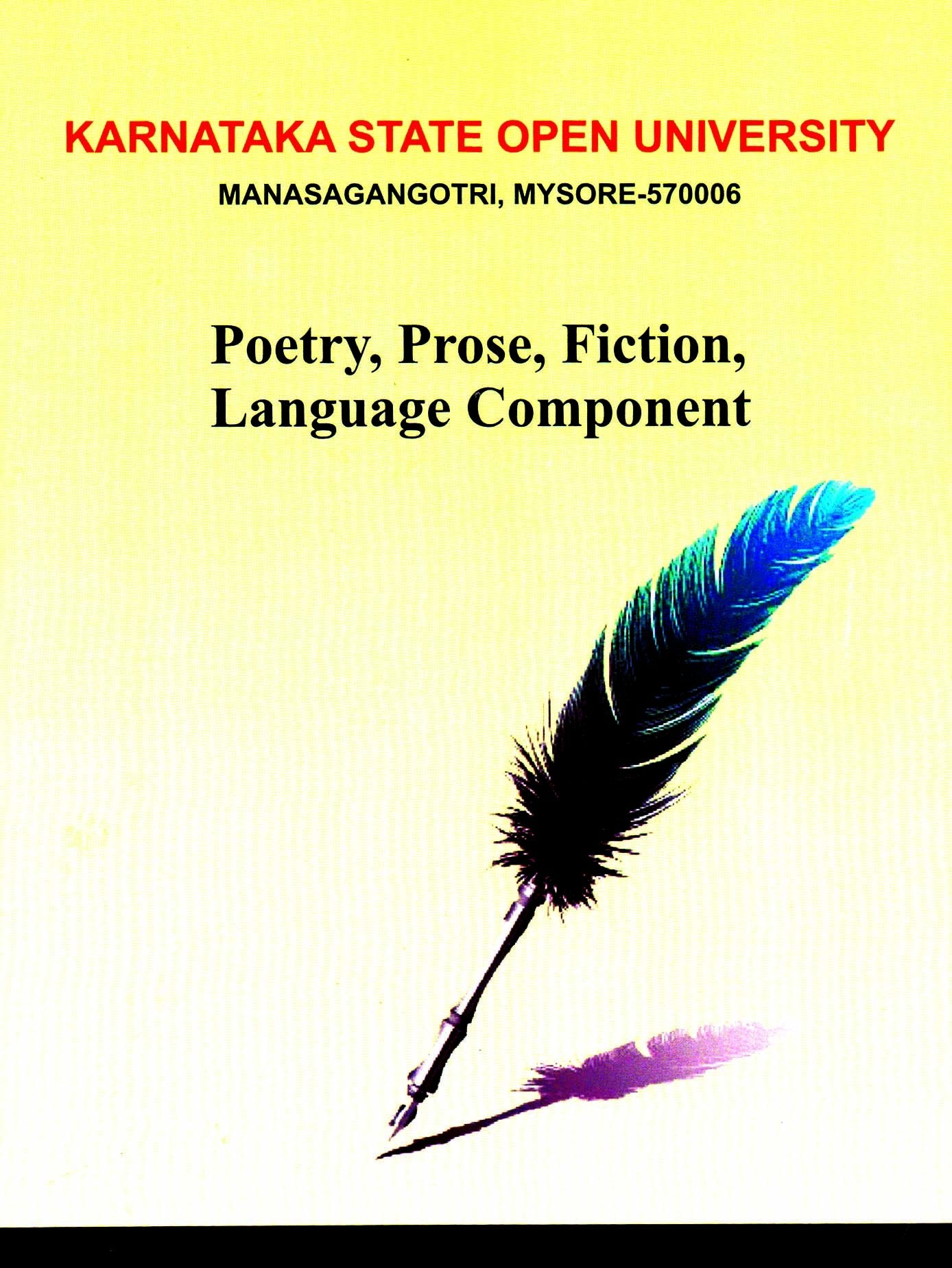 Poetry, Prose, Fiction, Language Component