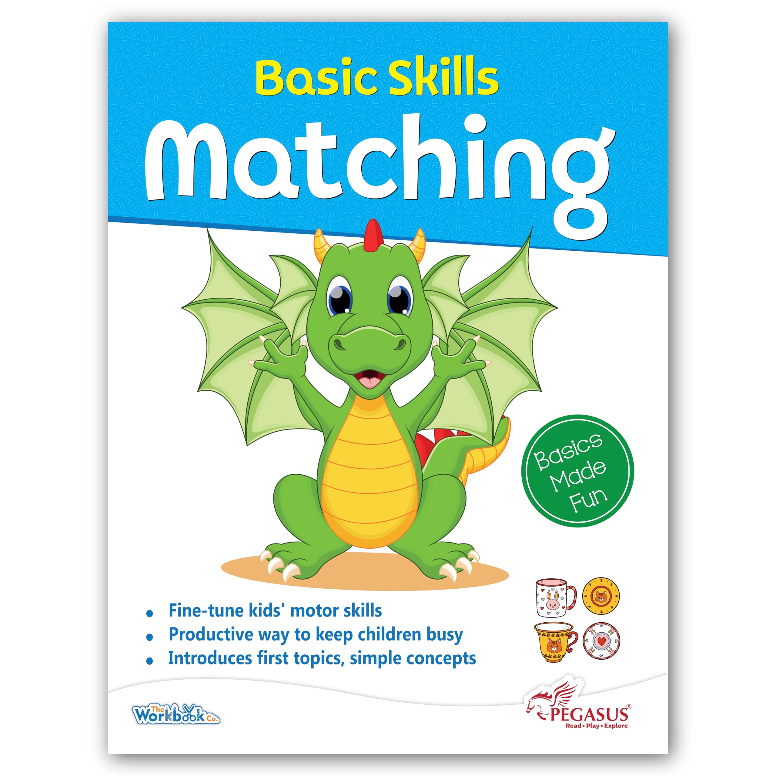 Matching Basic Skills Book for Kids 3+ | Fun Early Learning Activity Book with Shapes, Colors, Numbers & Patterns | Preschool Wo