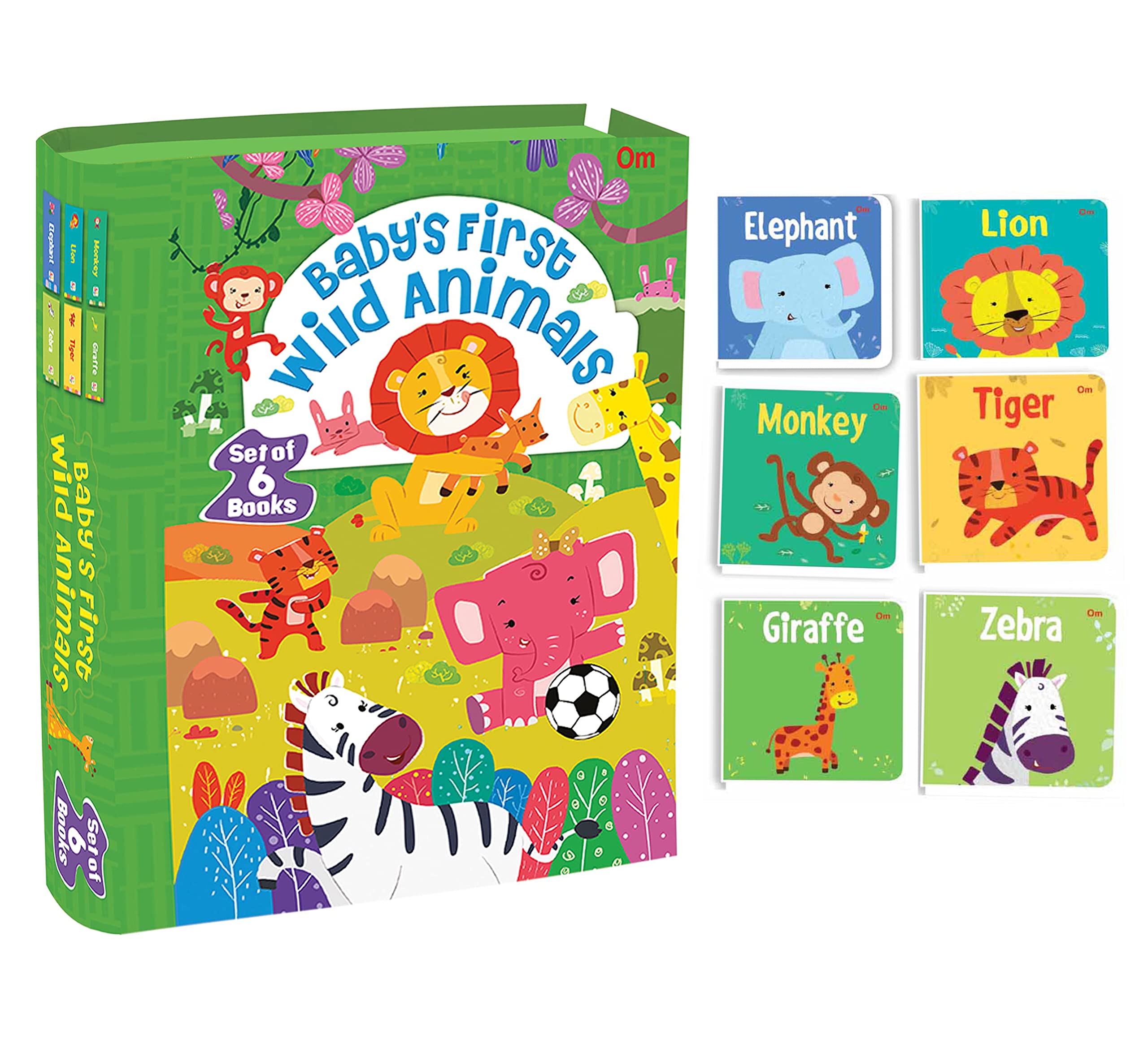 Babys First Wild Animals (Set of 6 board books in premium quality board box)