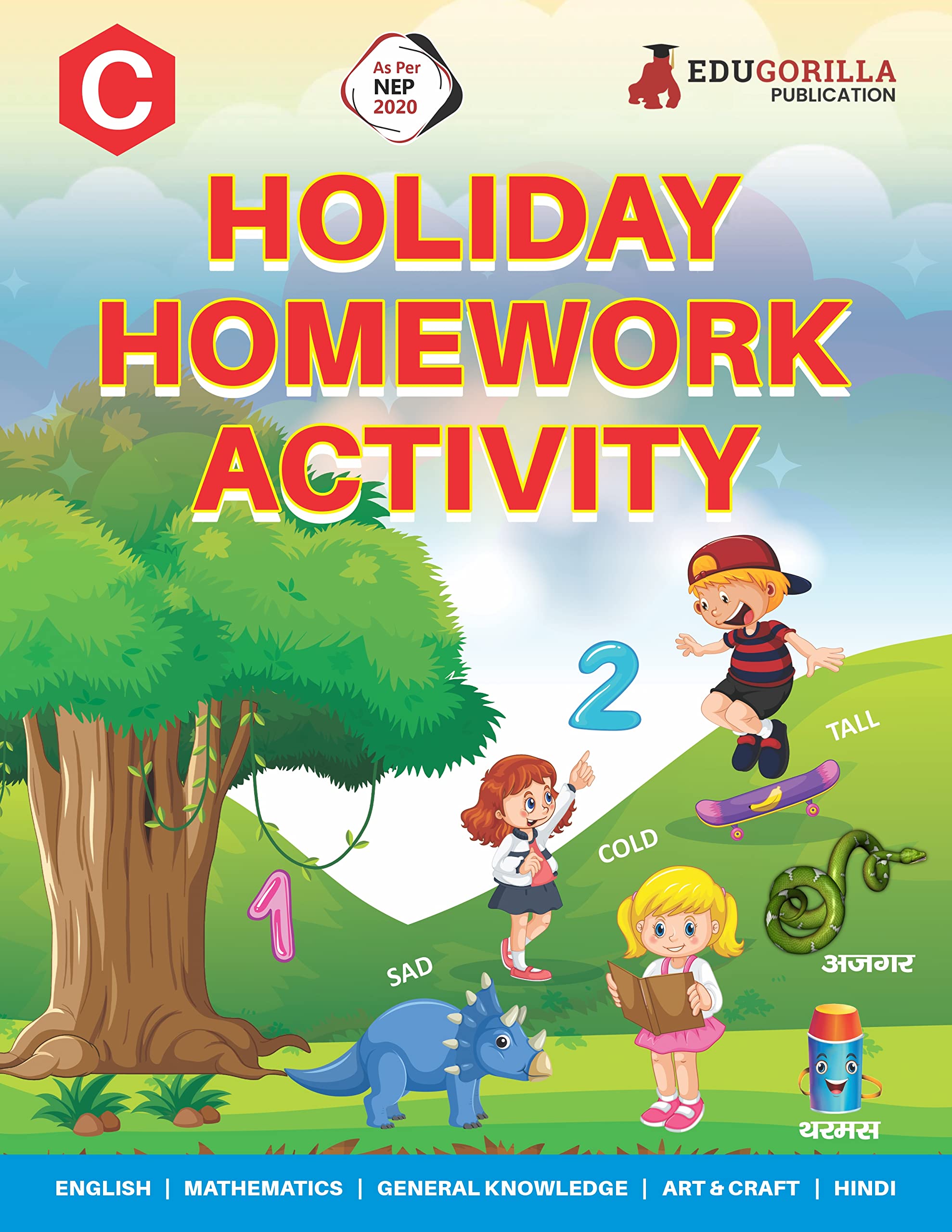 PrePrimary Holiday Homework Activity (C) Book For Kids | Practice Exercise & Colourful Illustrations For Children