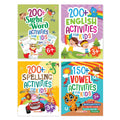 Activity Books for Kids (Set of 4 Books)  200+ English Activities, 200+ Sight Word Activities, 200+ Spelling Activities, 150+ V