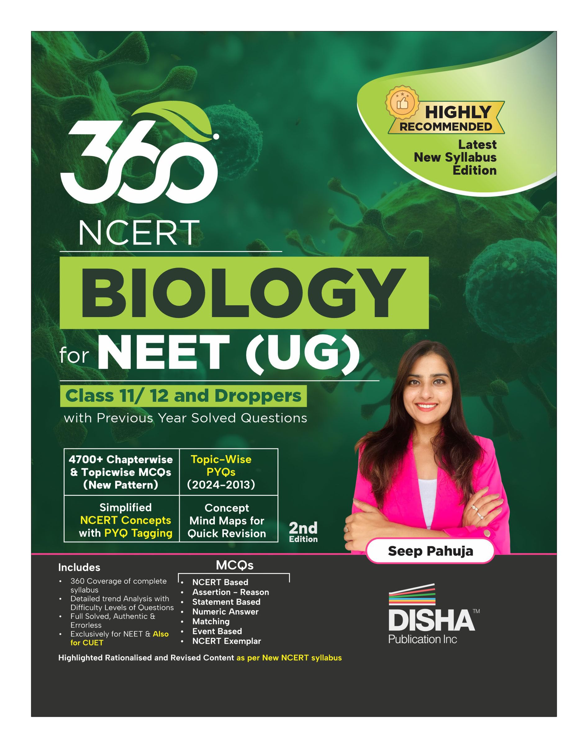 Disha 360 Ncert Biology For Nta Neet (Ug) 2025, Class 11/ 12 & Droppers With Previous Year Solved Questions 2Nd Edition | Detail