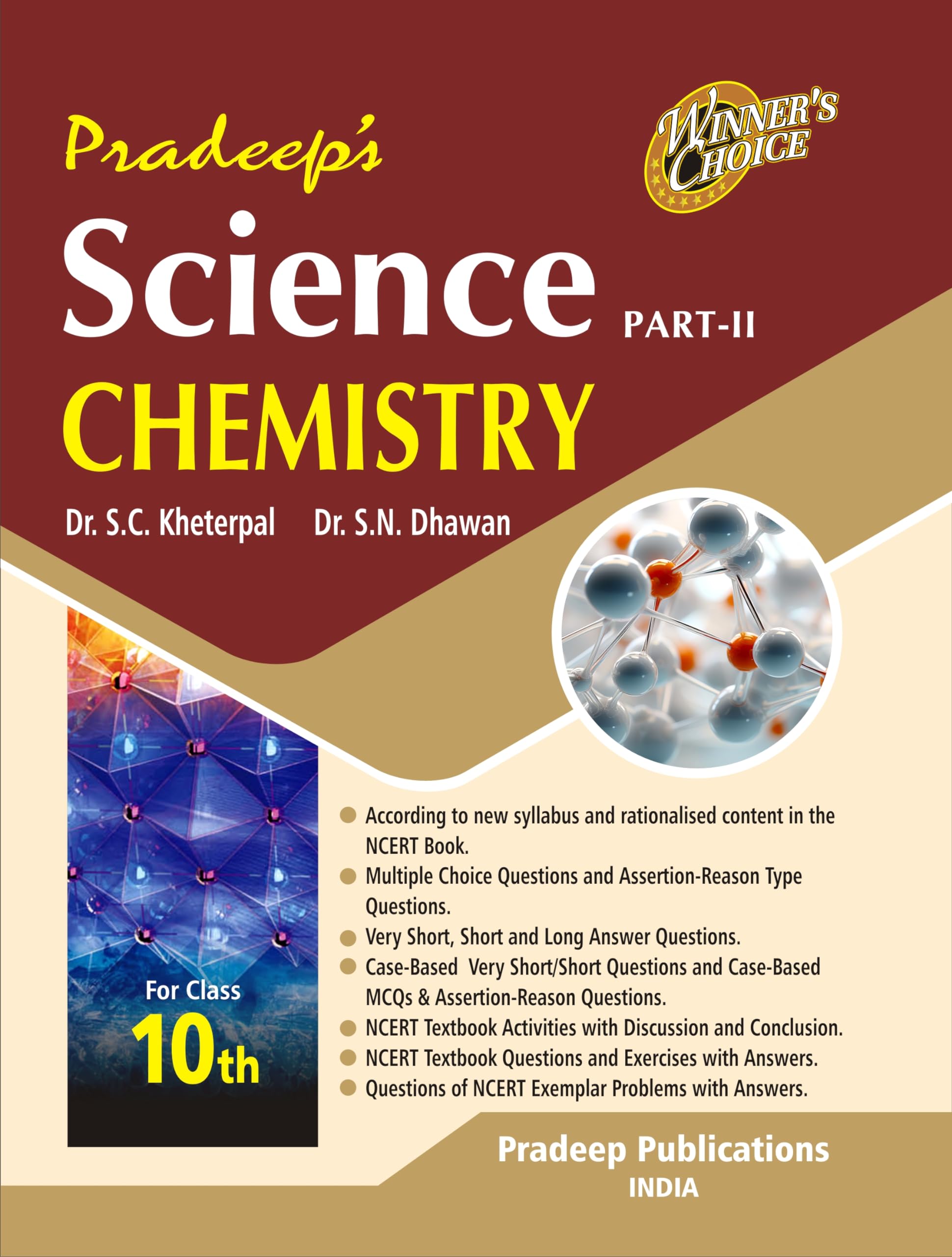 Pradeeps Science Chemistry Part  II for Class 10  Examination 202425
