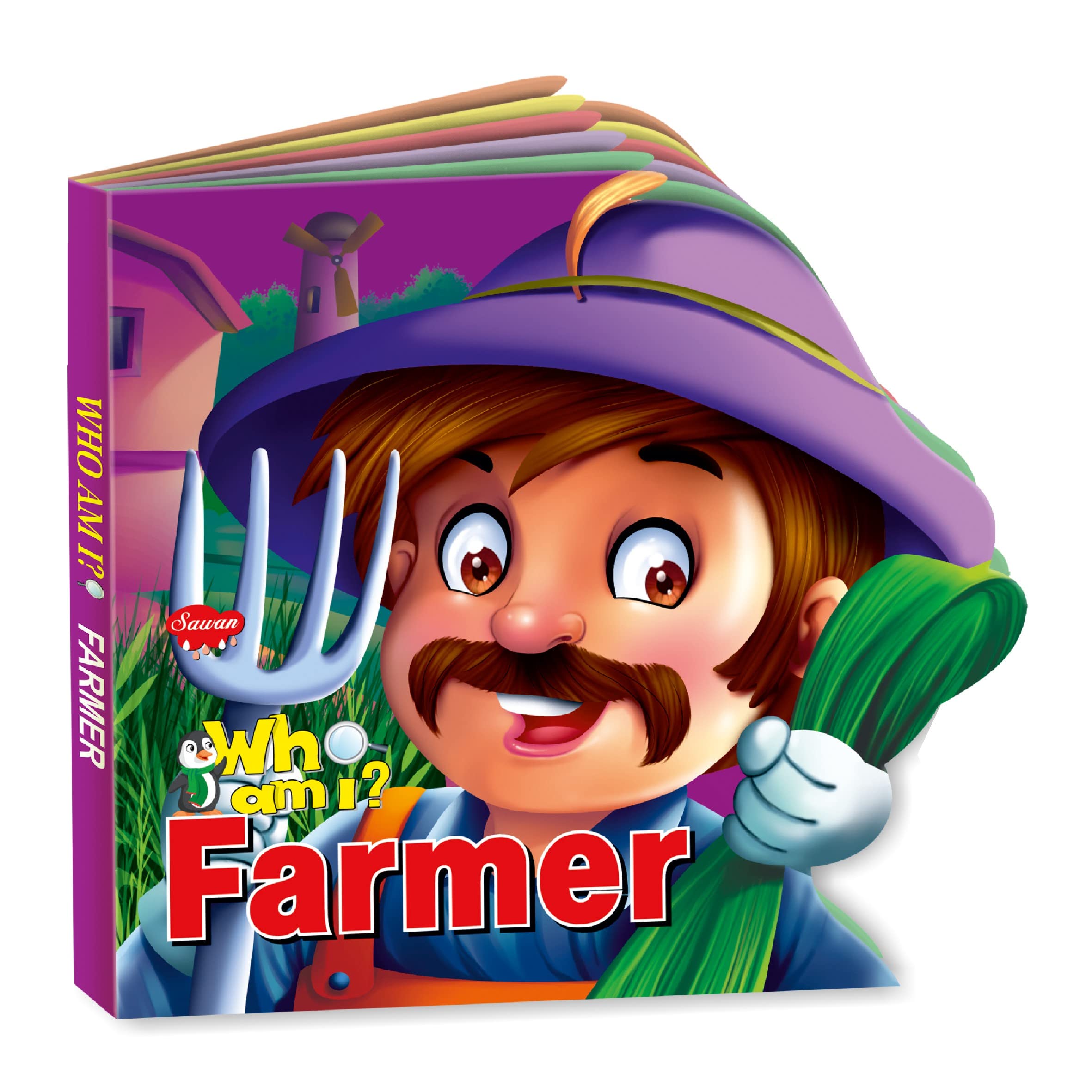 Sawan Presents Who Am I Farmer | DieCut Shape BoardBook