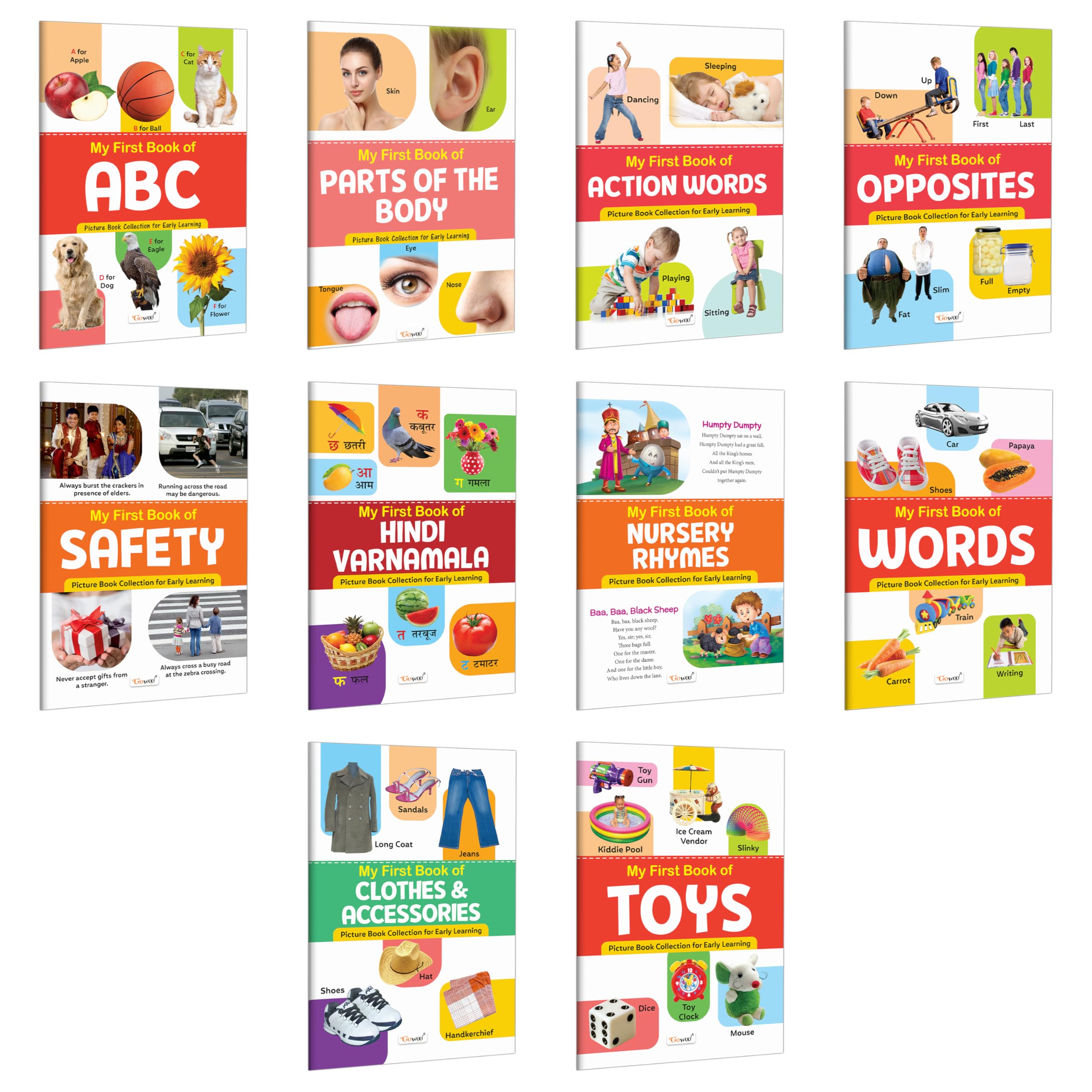 My First Book of ABC, Parts of the Body, Action Words and more : early childhood education books, values and discipline books, 
