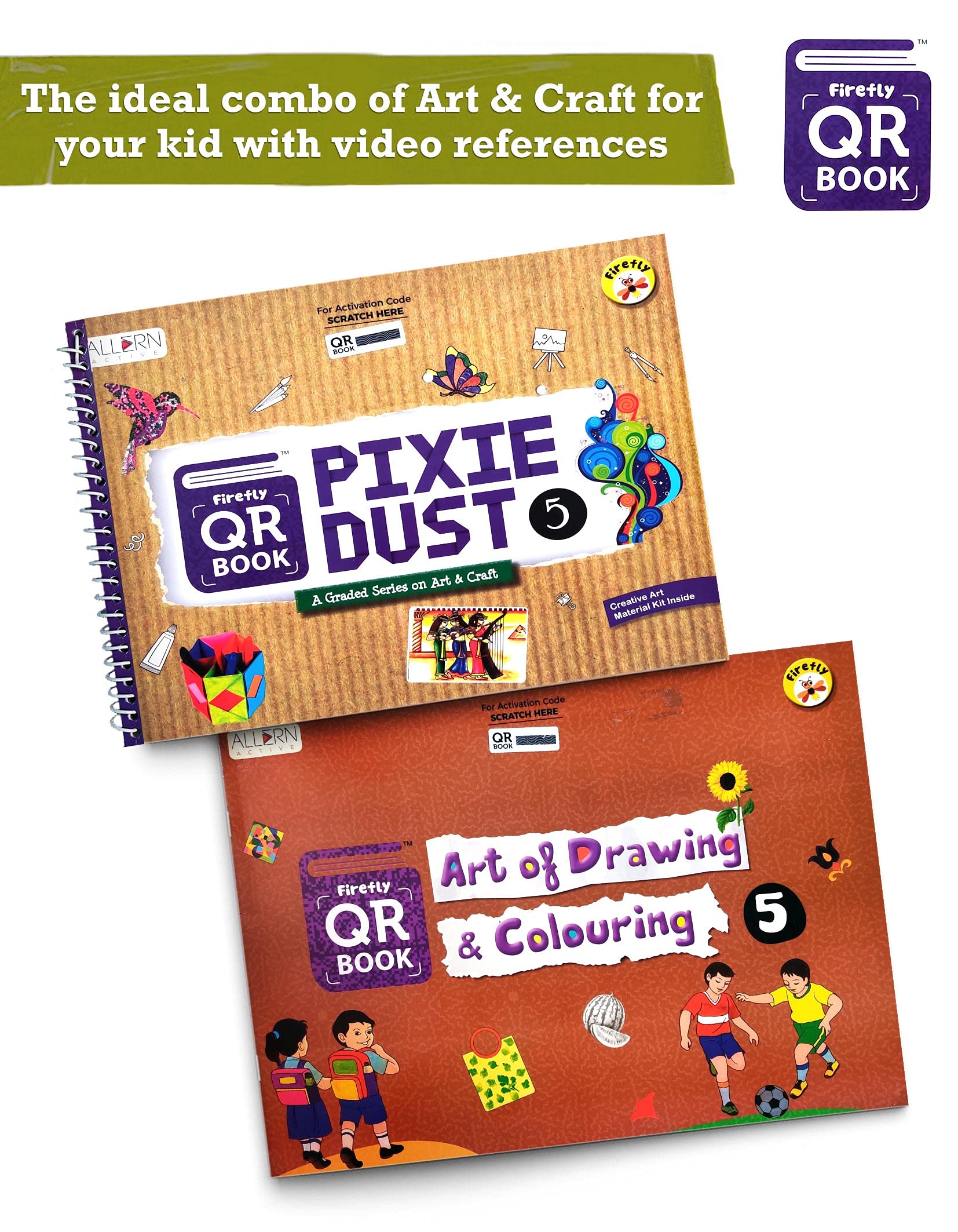 Firefly Pixie Dust And Art Of Drawing And Colouring Books 5 | Art And Craft Diy Kit With Material, Videos | Activity Books For 3