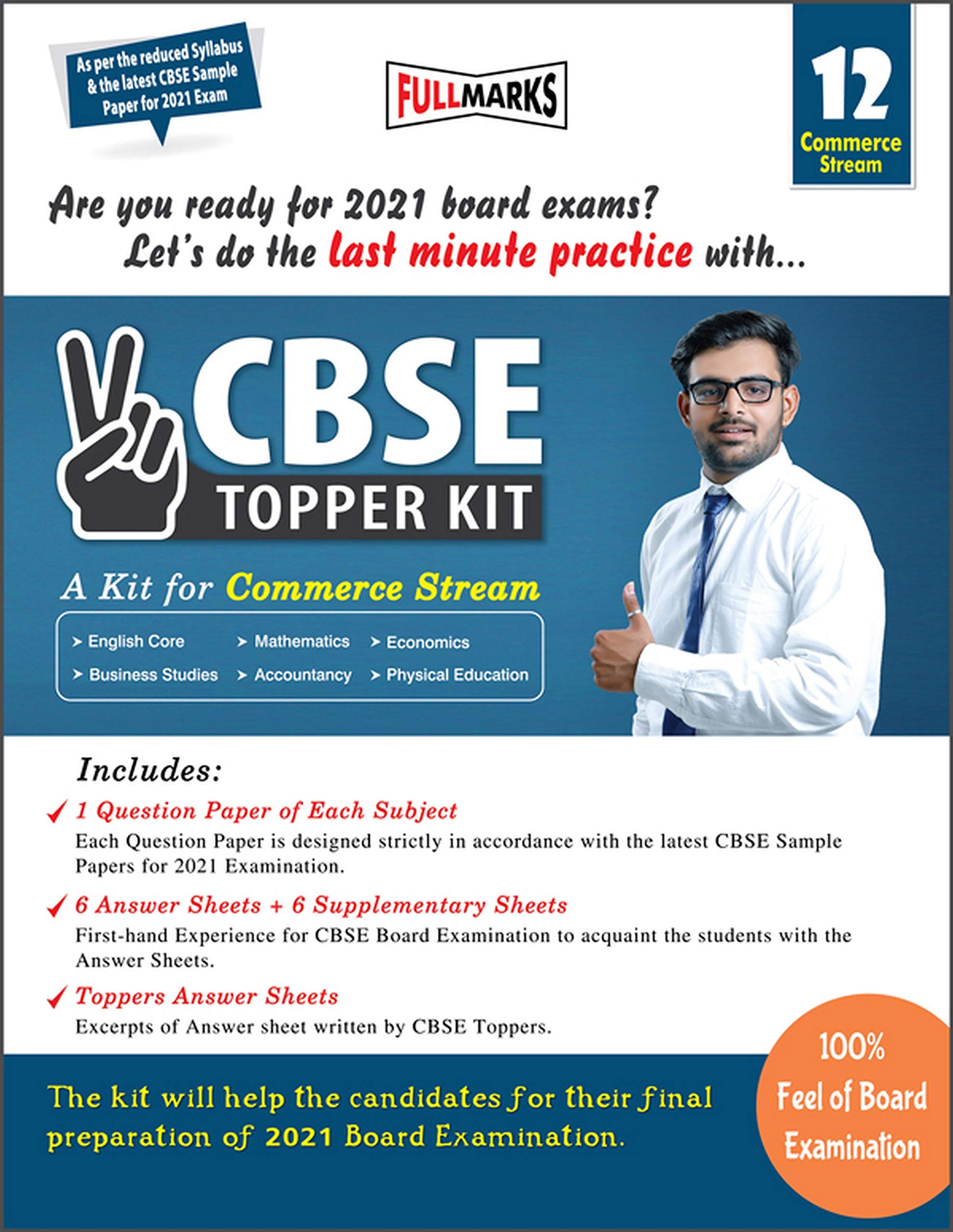Cbse Topper Kit For Class 12 (Commerce Stream) For 2021 Cbse Board Examination (This Kit Include Question Papers For All Subject
