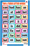 Two & Three Letter Words  Thick Laminated Primary Chart