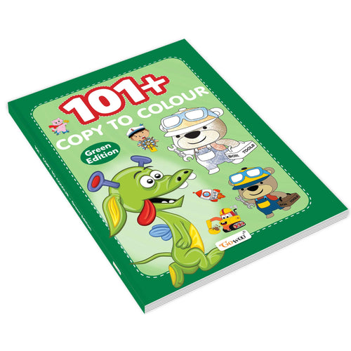 101+ Copy to Colour  Green Edition : UKG Colouring Fun for Kids, Preschool Creative Colouring Book, Exciting Art Activities fo