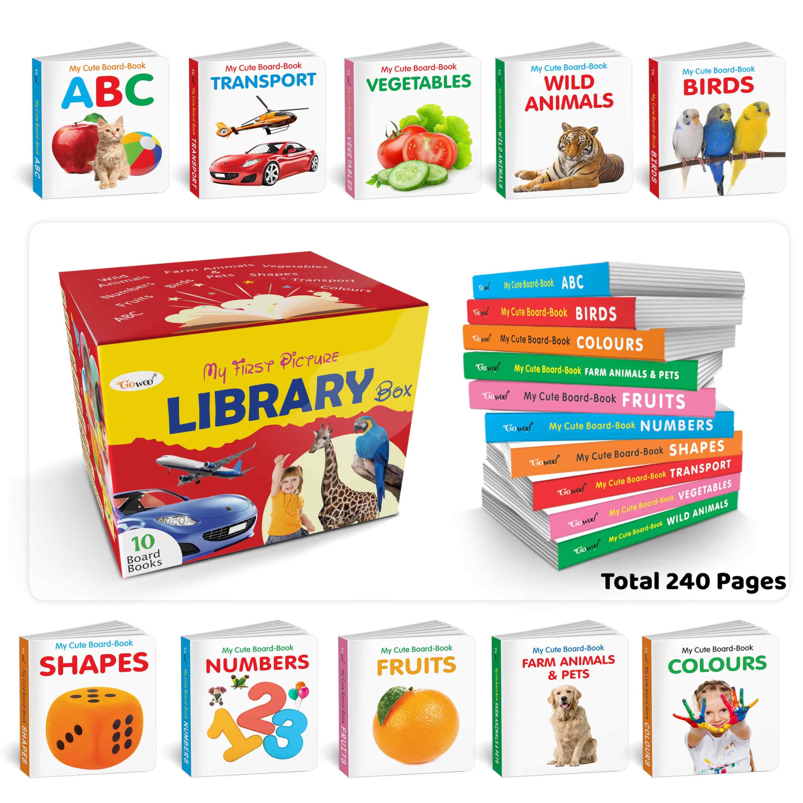 Childrens educational book collection (Red Edition) : toddlers Of 10 Books