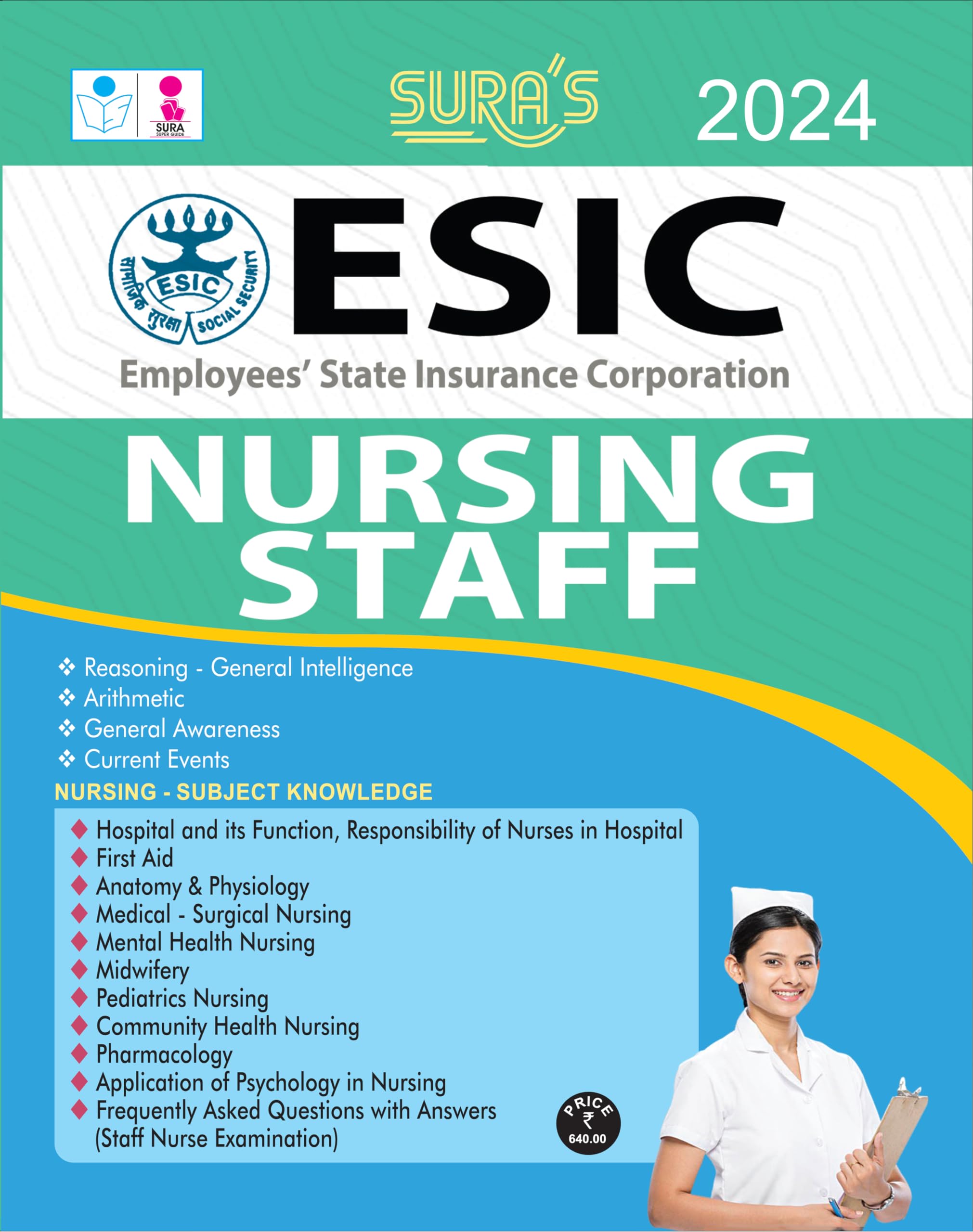 SURAS ESIC Nursing Staff Exam Guide Book Latest Updated Edition 2024