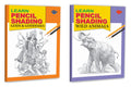 Set Of 2 Books, Learn Pencil Shading Wild Animals And Learn Pencil Shading Gods & Goddesses