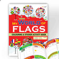 My World of Flags (Sticker Colouring Activity Book) : interactive sticker colouring book, engaging flag activity book, colourfu