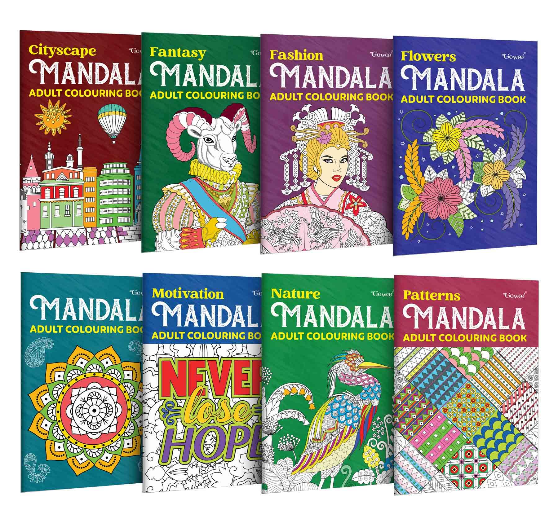 Flower, Motivation, Nature  Mandala Adult Colouring Book and More  Intricate Mandala Designs, Nature and Motivation Art Therap