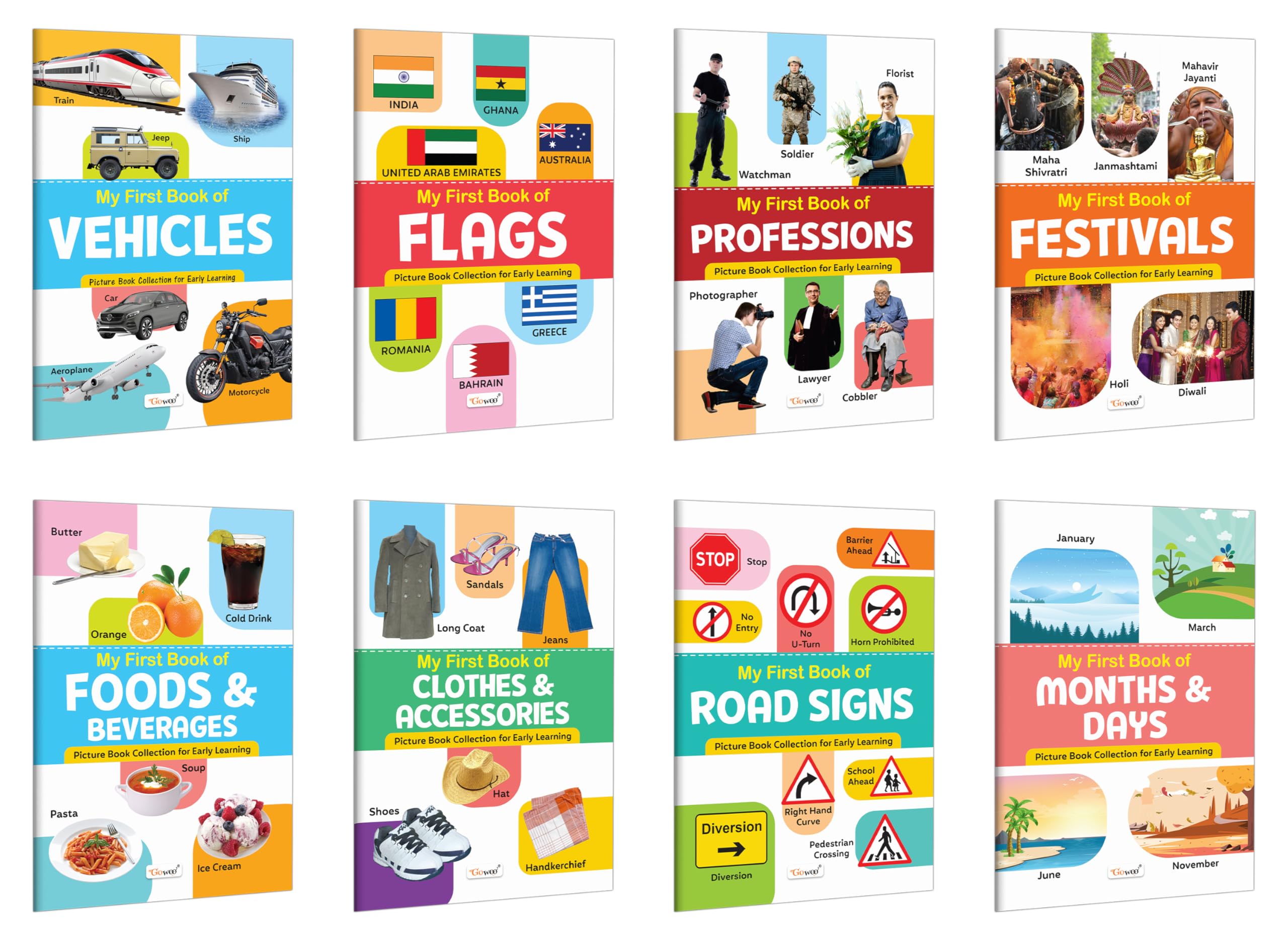 My First Book of Vehicles, Flags, Professions, Festivals and more : educational book for toddlers, Book for preschoolers, fun l