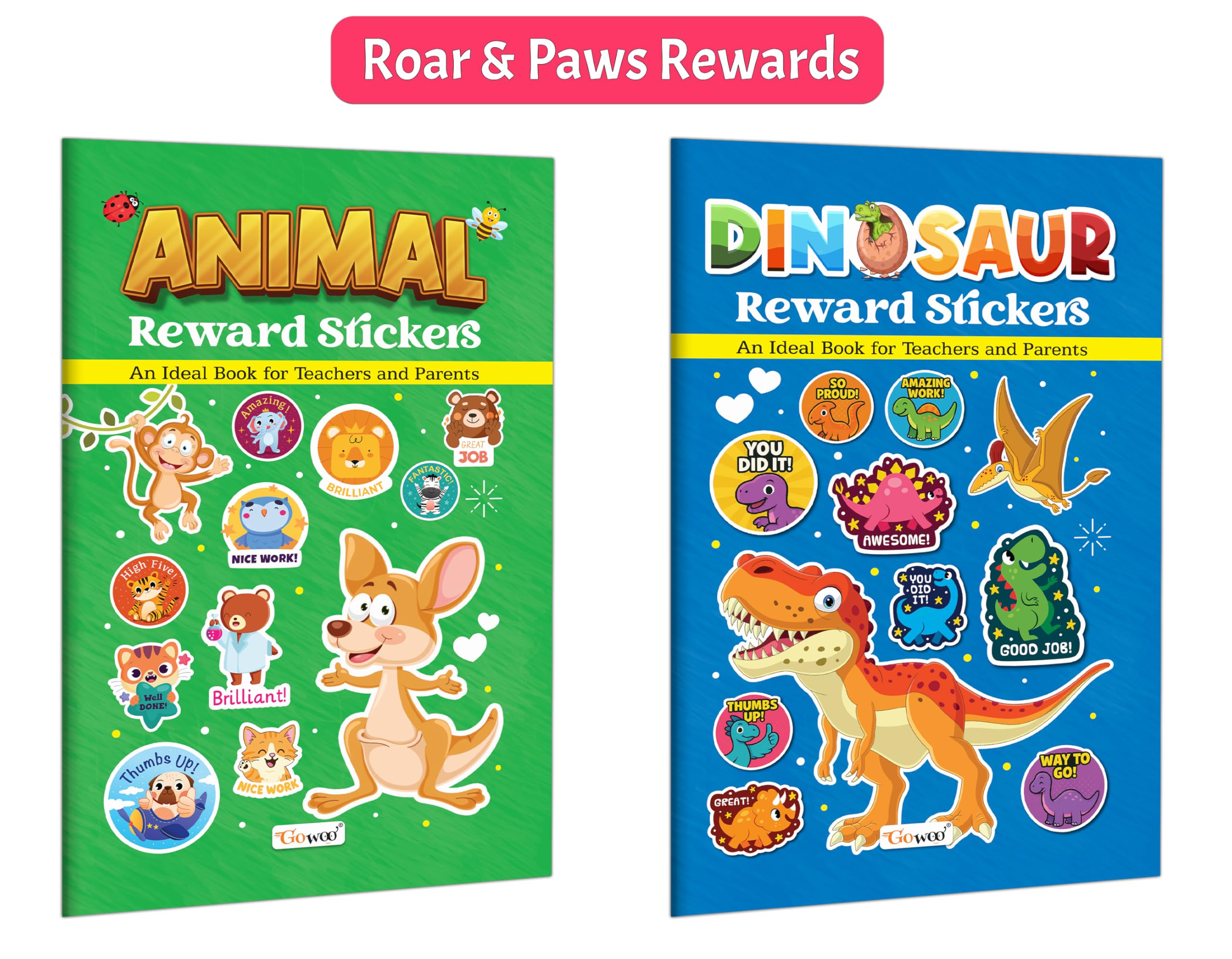Dinosaur Reward Stickers and Animal Reward Stickers : Fun reward activity, Kids motivation stickers, Creative preschool learnin