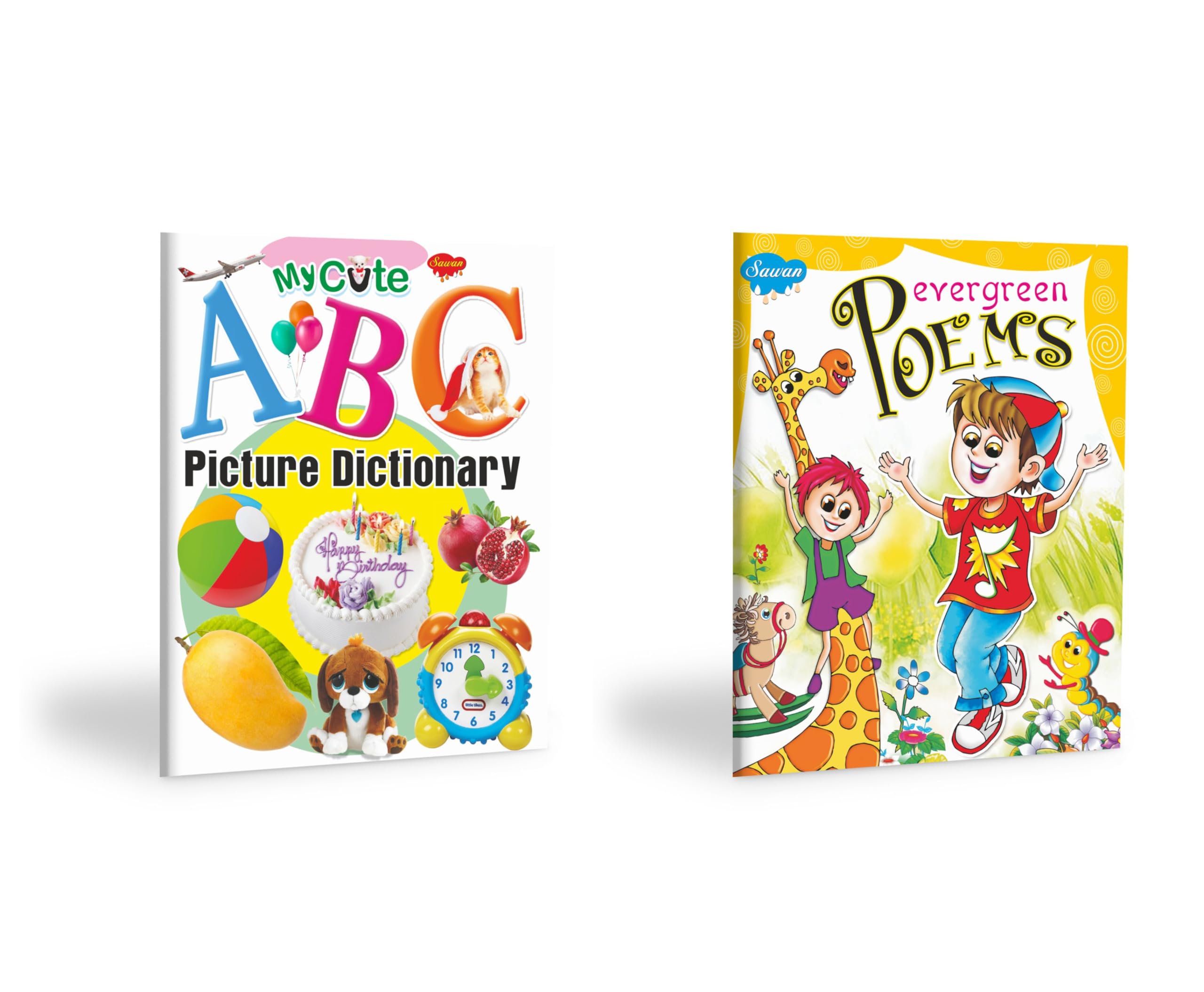 My Cute Abc Picture Dictionary | Evergreen Poems | Pack Of 2 Books