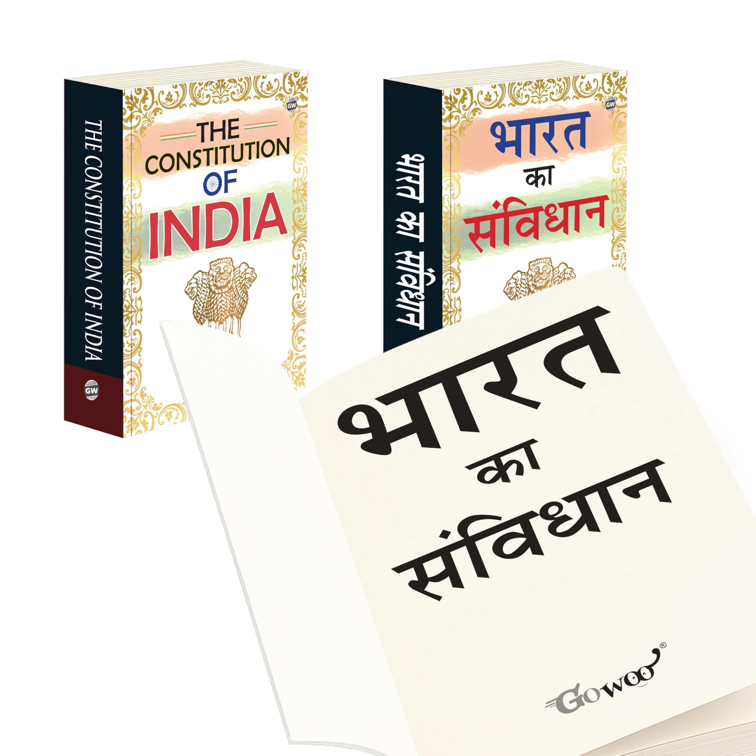The Constitution of India and Bharat ka Samvidhan : Samvidhan reference for law students, Indian Constitution bilingual set, Co