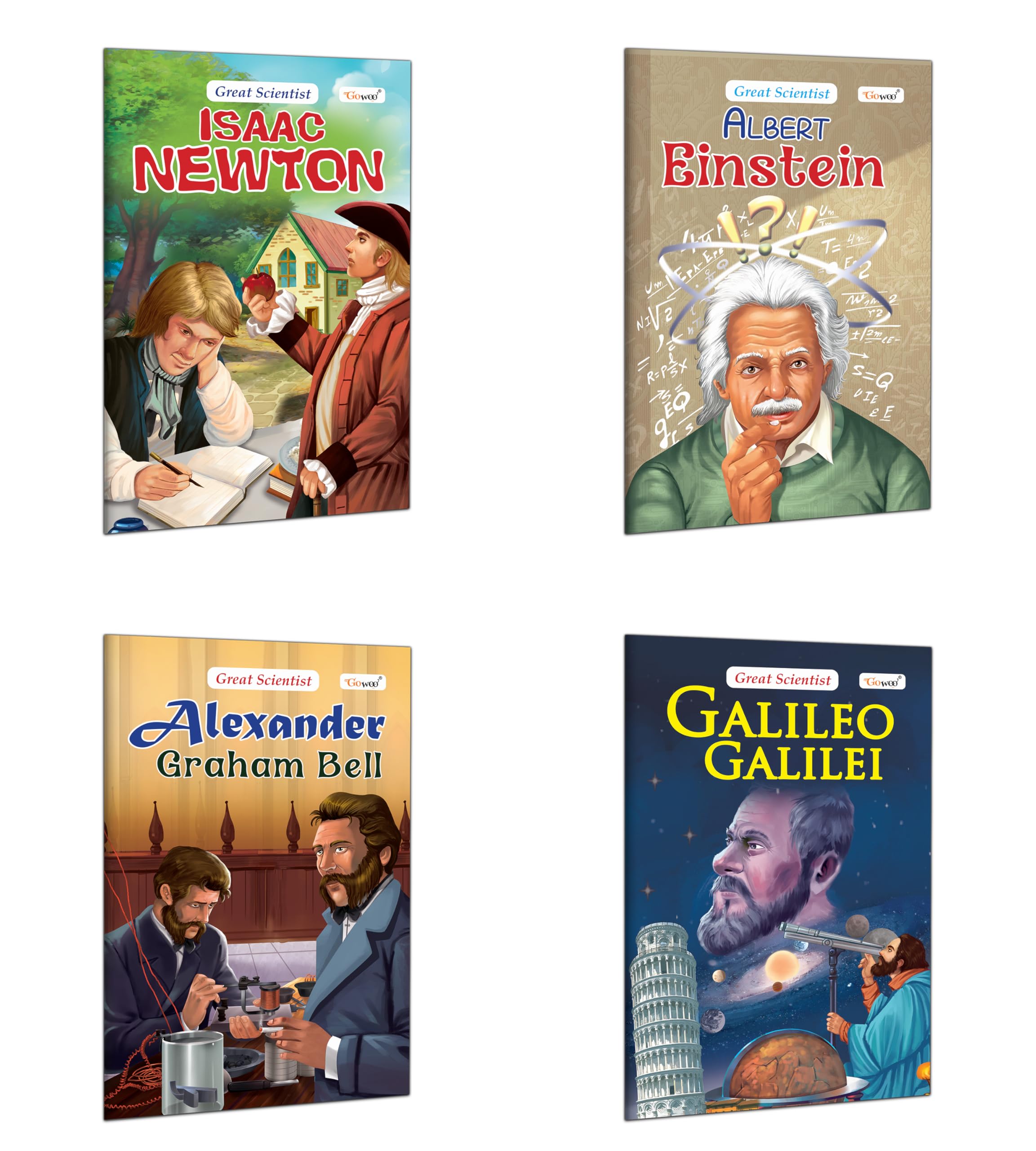 Great Scientists : Albert Einstein, Alexander Graham Bell, Galileo Galilei and Issac Newton  Inspirational Stories for Kids, Ed