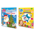 Sawan 2 In 1 Copy To Colour Santa & Christmas And Flower & Water Animals | Pack Of 2 Colouring Books