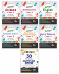 Disha Combo Class 3 (set of 7 books) Olympiad Champs Science, Mathematics, English, Logical Reasoning, Computer Science (Cyber) 