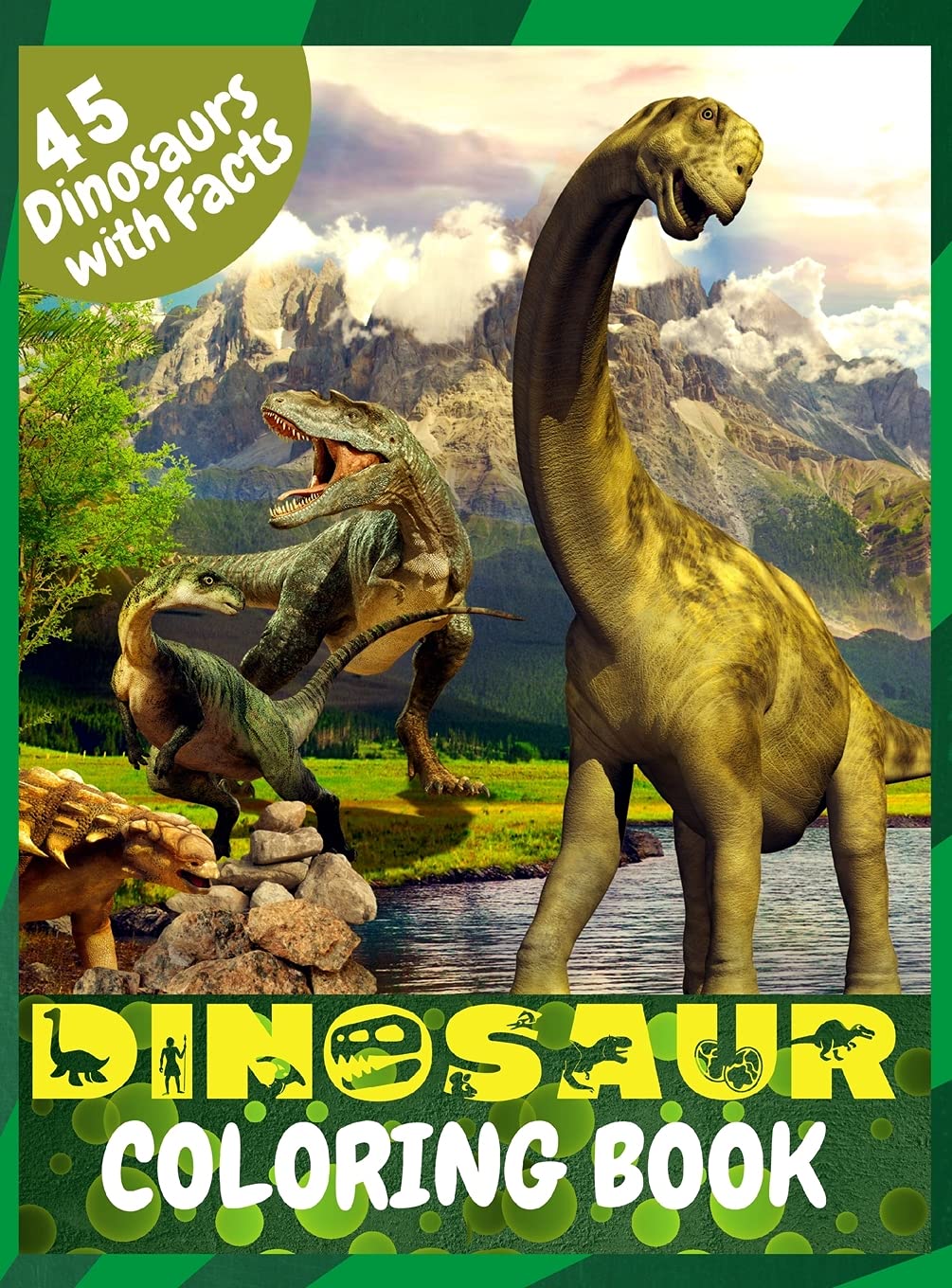 Dinosaur Coloring Book: Great Coloring Book For Kids With Dinosaur Facts