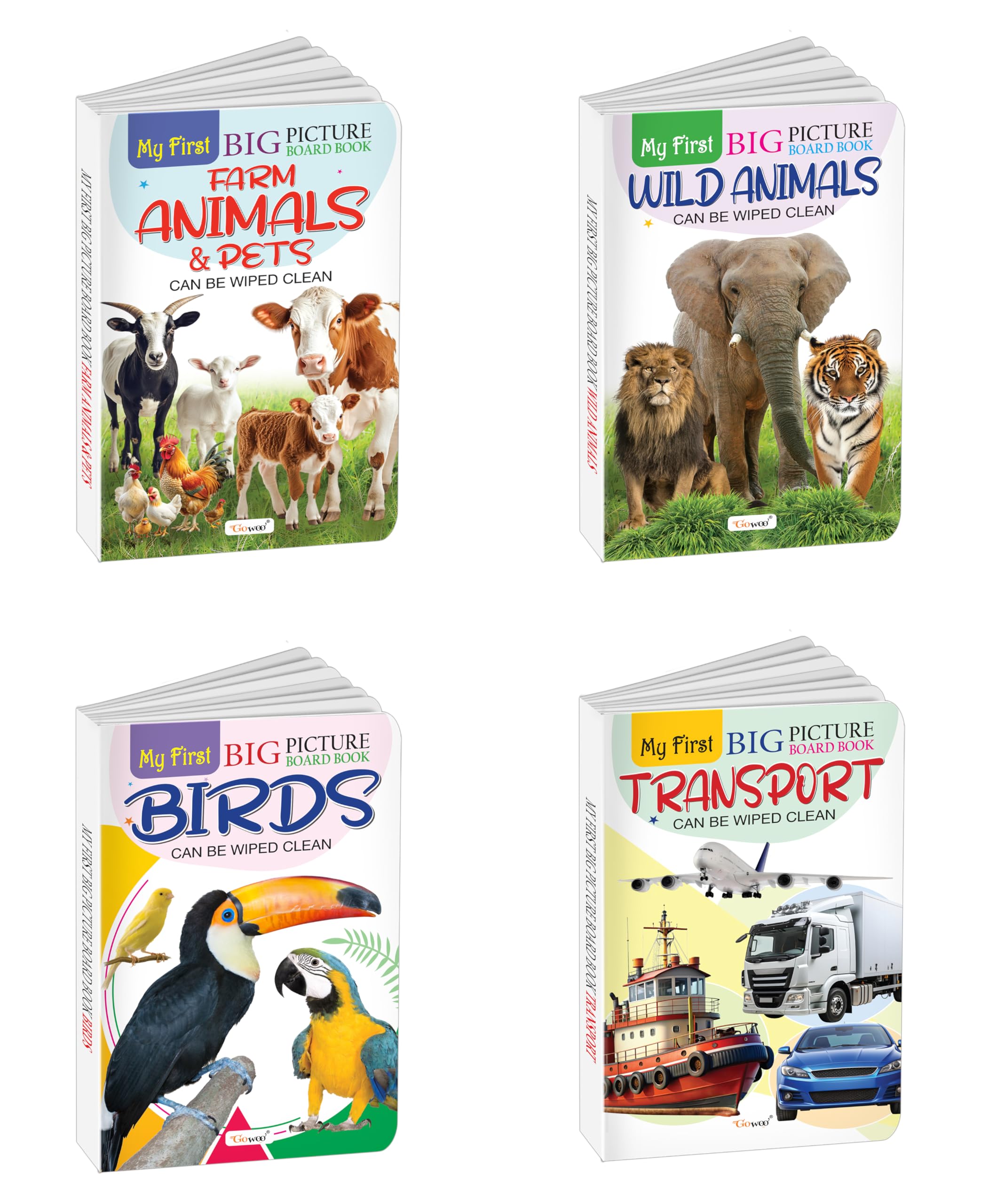 My First Big Picture Board Book Farm Animals & Pets, Wild Animals, Birds and Transport : Board books for early learners, Learnin