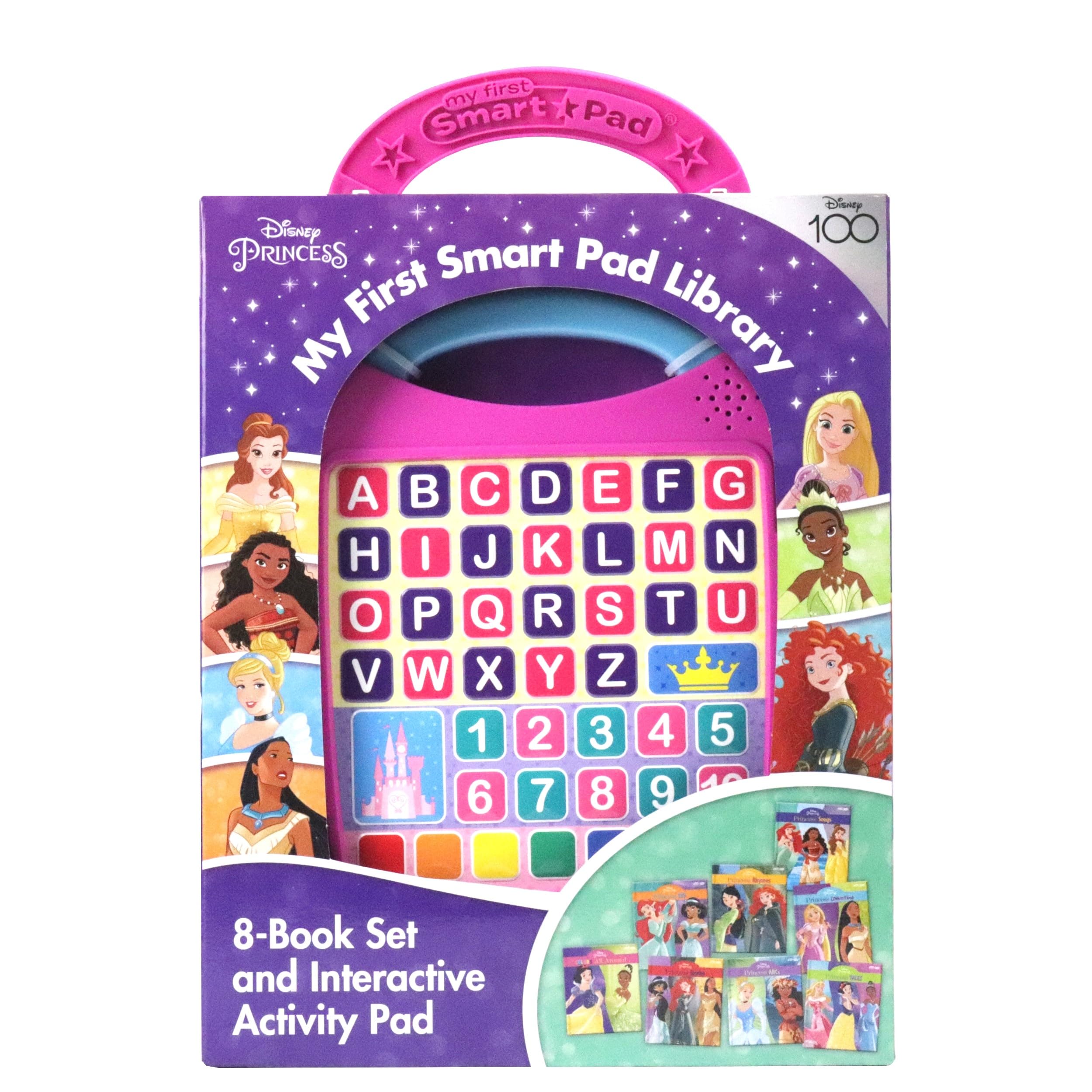 Disney Princess Moana, Cinderella, Rapunzel, and More!  My First Smart Pad Library  8Books and Interactive Activity Pad Sound