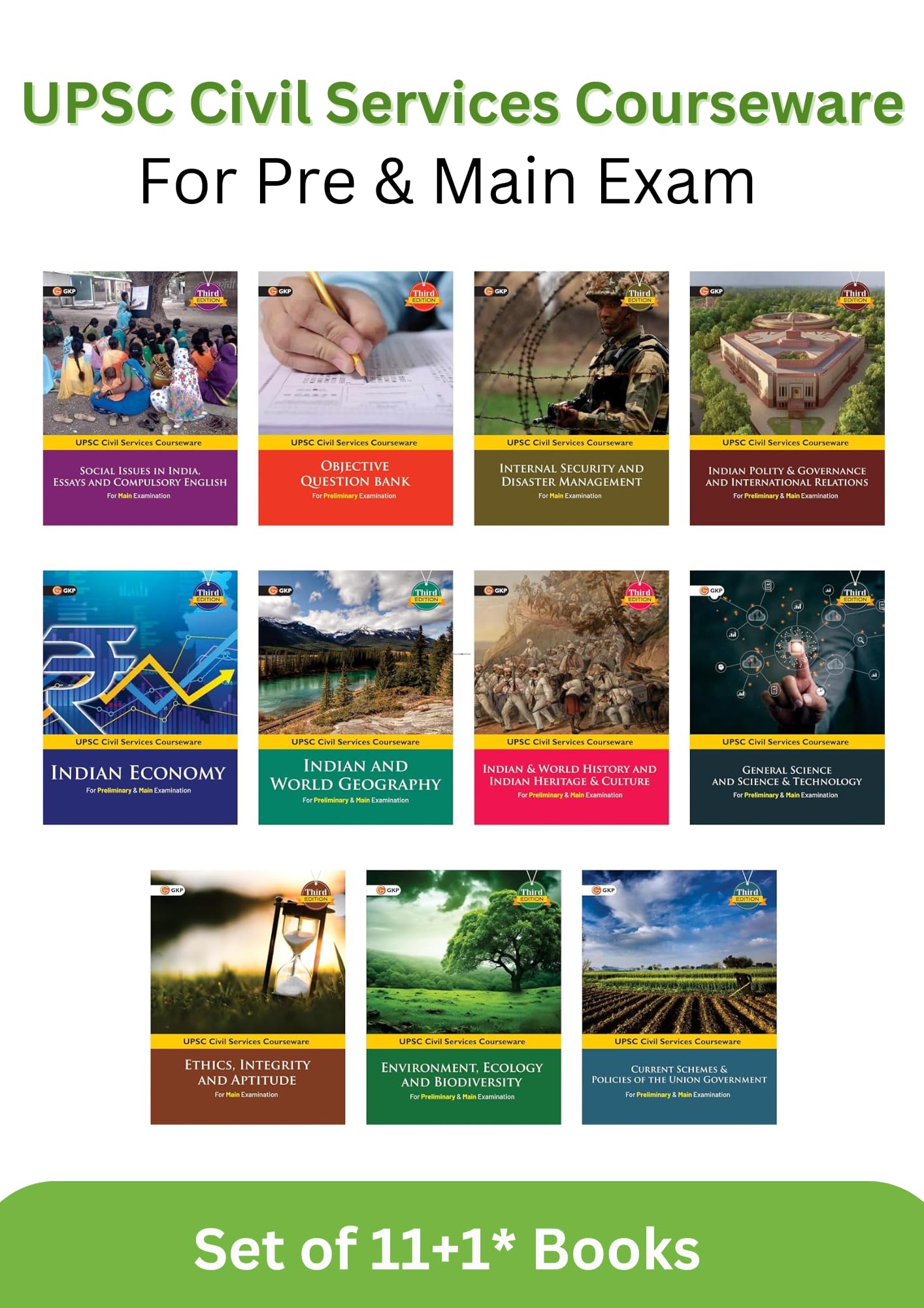 GKP UPSC IAS General Studies Courseware 2025 | 11 Books Set for Civil Services & State PCS Exams | Prelims & Mains Comprehensive