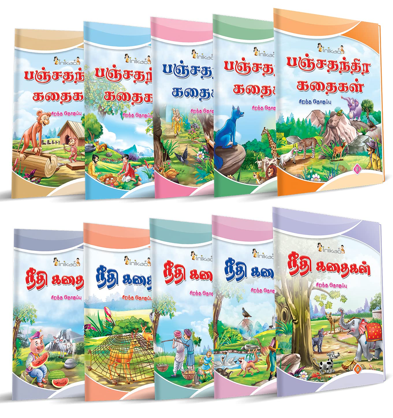 Inikao Story Books For Kids In Tamil | 101 Illustrated Moral Tales | Pack Of 10 Bedtime Stories Book Collection For Children Age