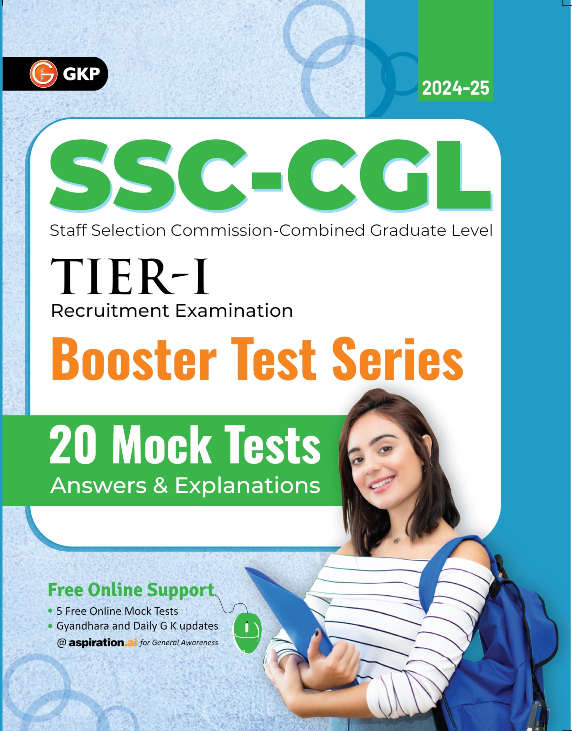 Gkp Ssc 2025 : Cgl Tier I  Booster Test Series  20 Mock Tests (Questions, Answers & Explanations)